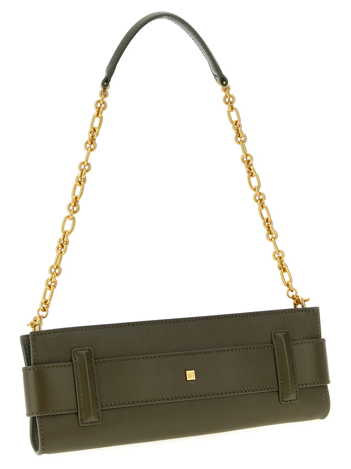 Anthem clutch Green Calfskin Leather (bos Taurus)