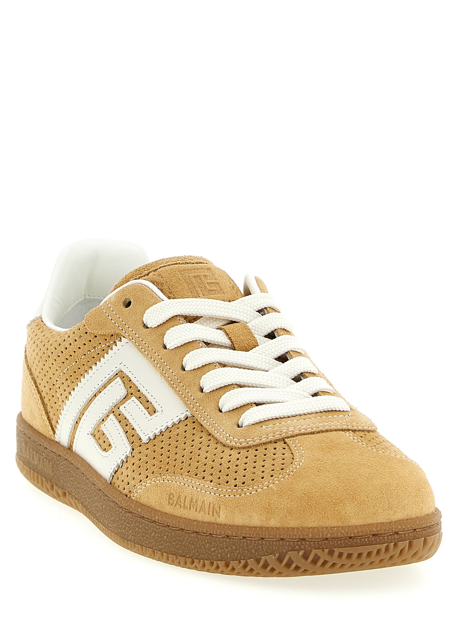 Suede sneakers Beige Calfskin Leather (bos Taurus)