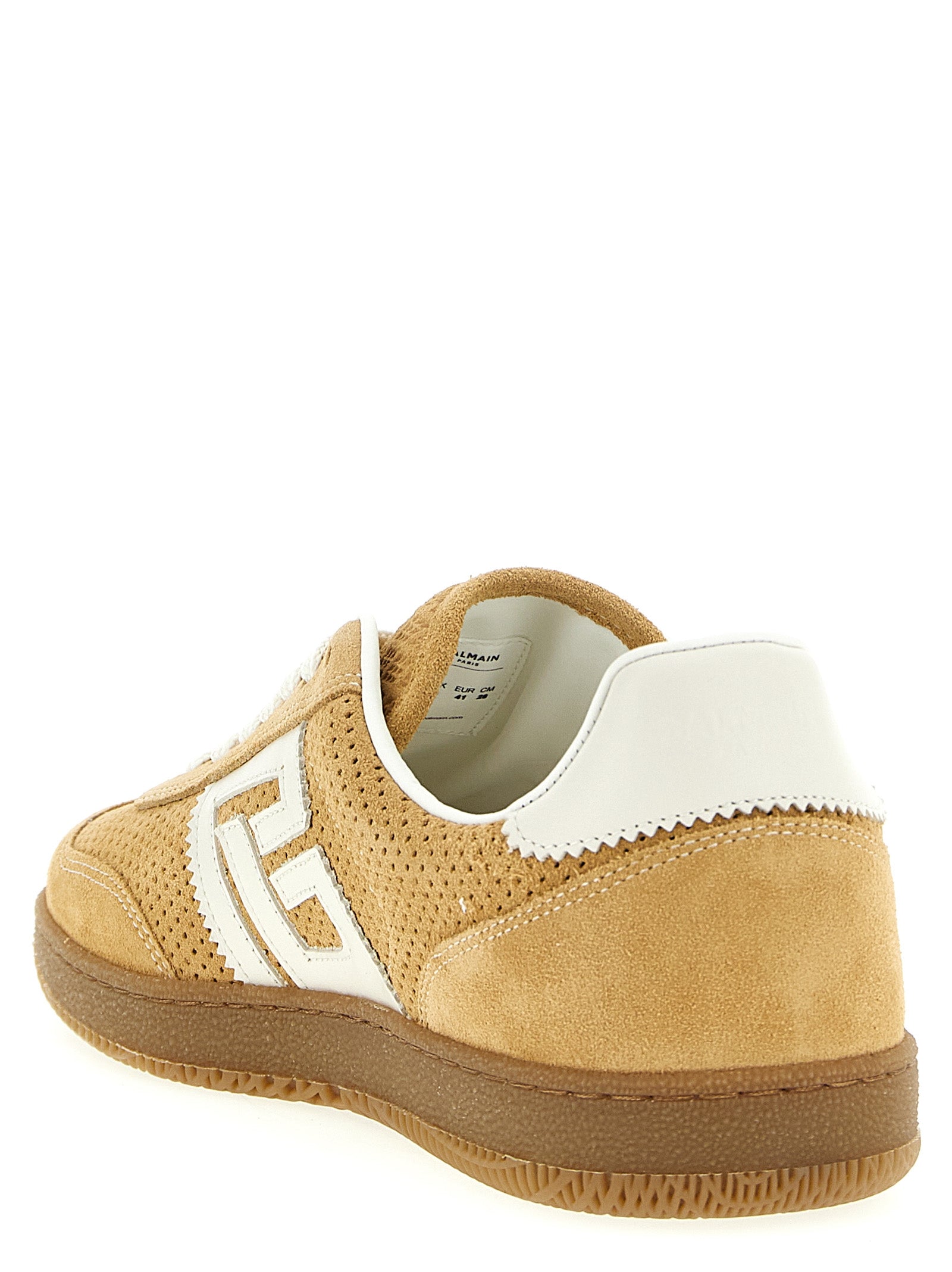 Suede sneakers Beige Calfskin Leather (bos Taurus)