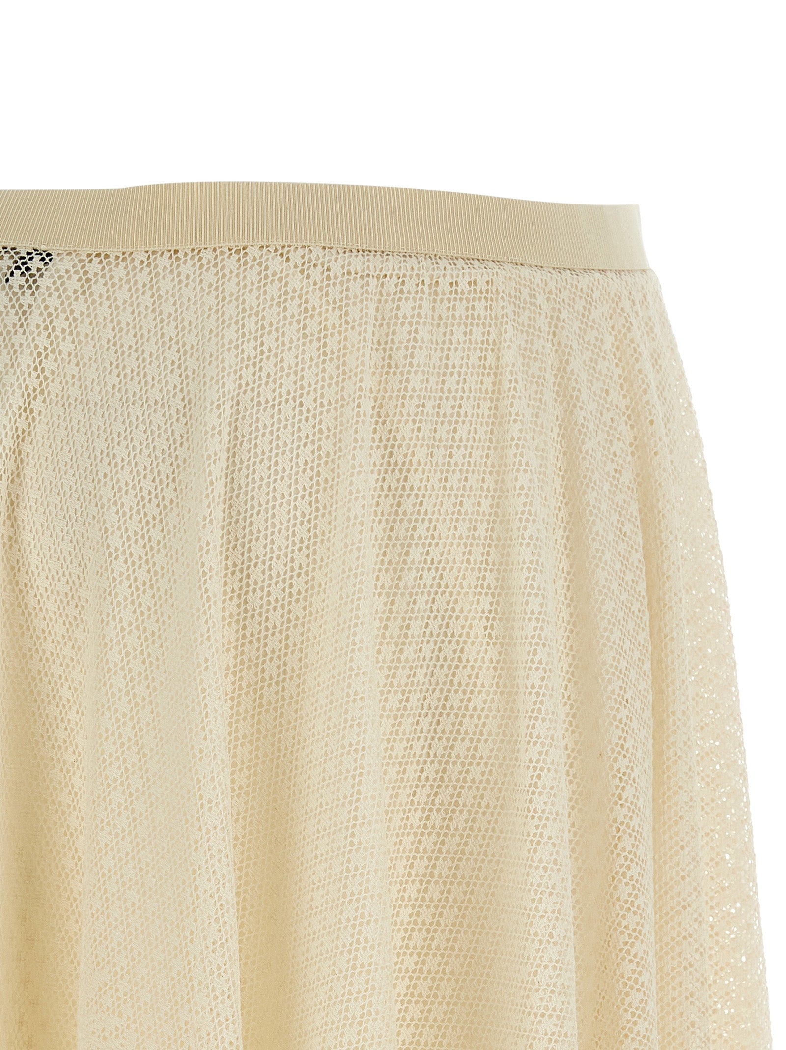 Lace skirt Beige Cotton Polyamide