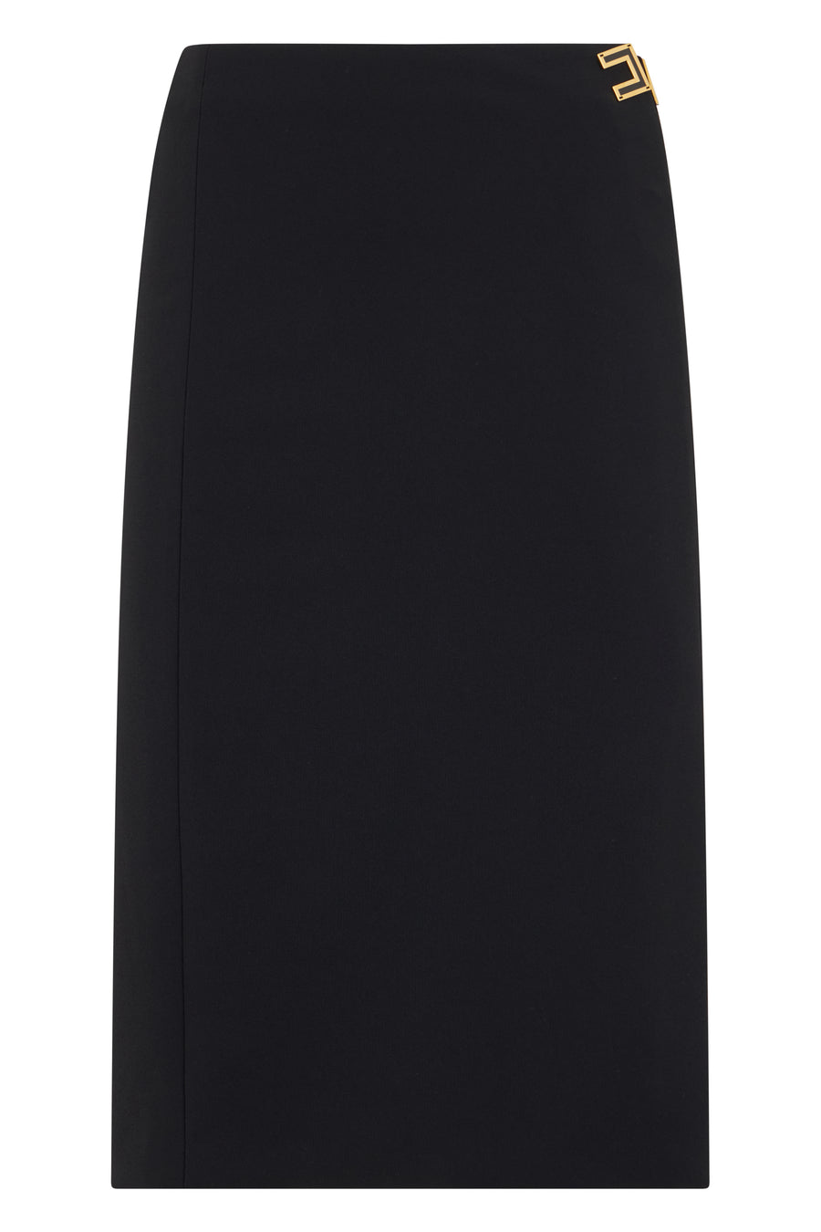 Midi Skirt Black Polyester