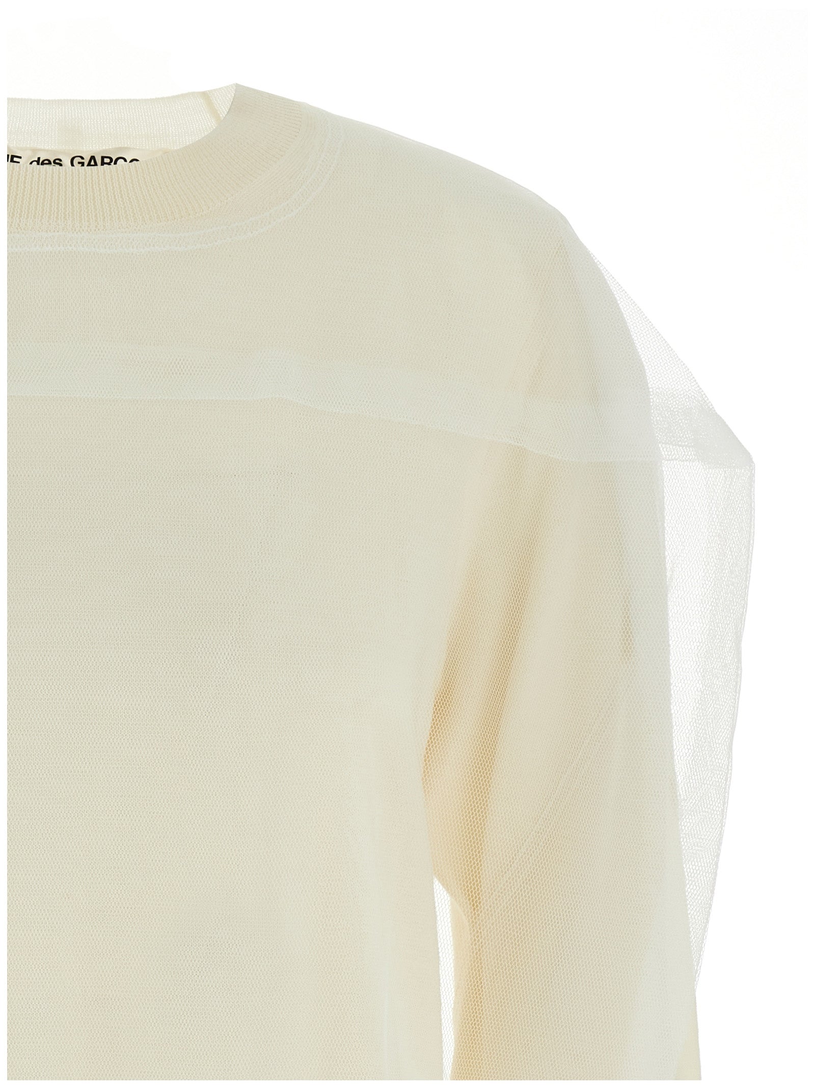 Tulle sweater White Wool Sweater, Cardigans
