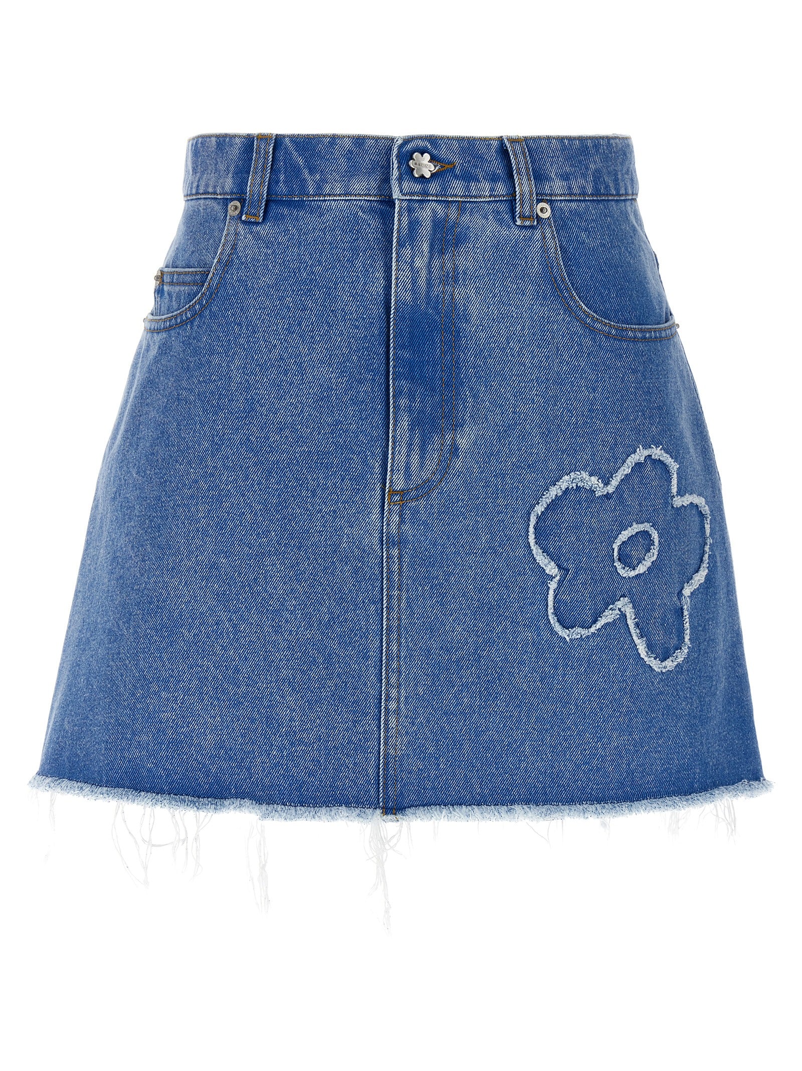 Patch skirt Light Blue Cotton