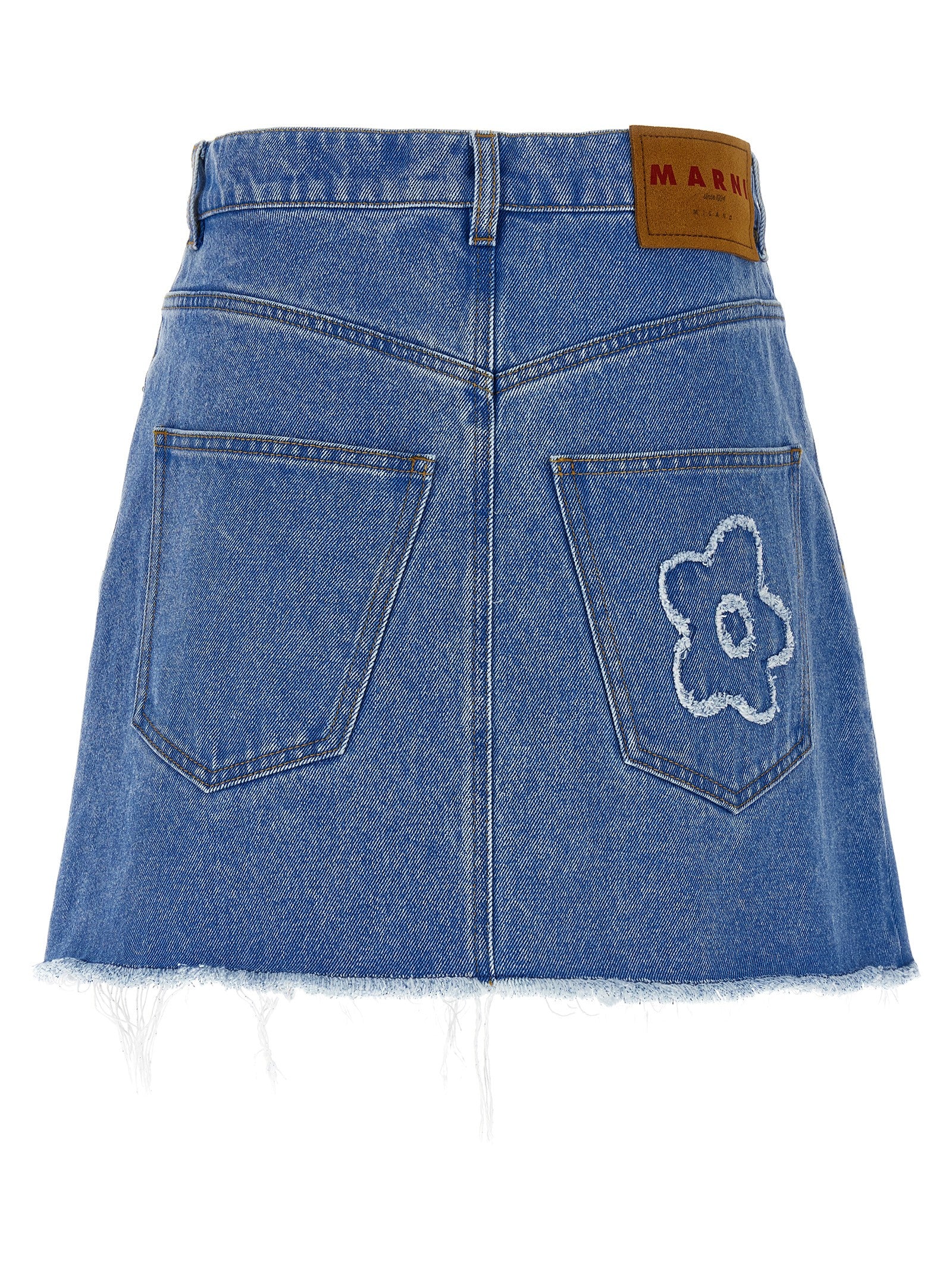 Patch skirt Light Blue Cotton