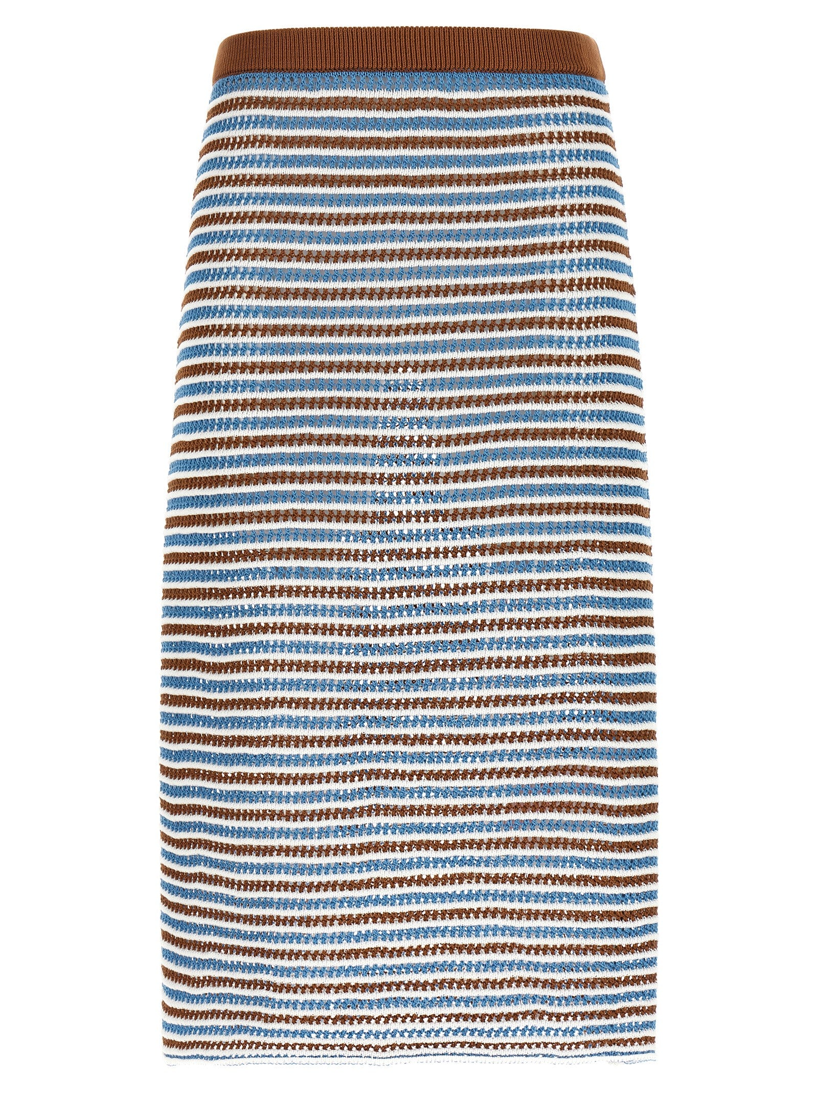 Striped crochet skirt Multicolor Cotton