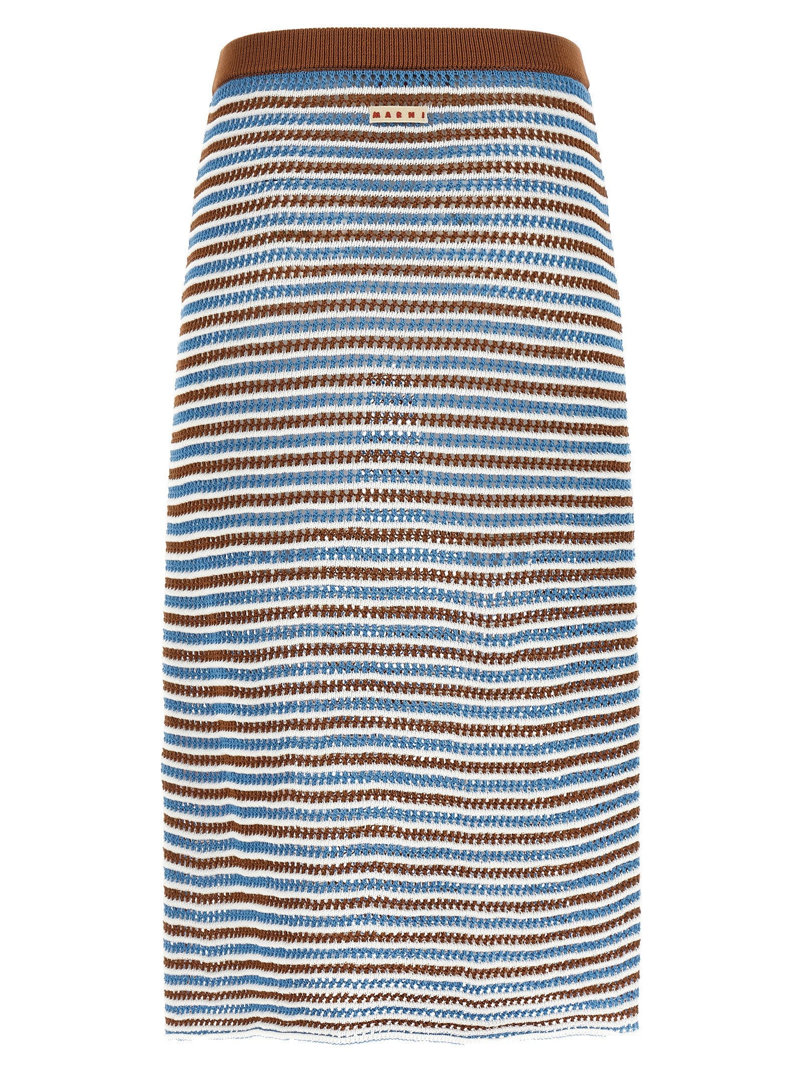 Striped crochet skirt Multicolor Cotton