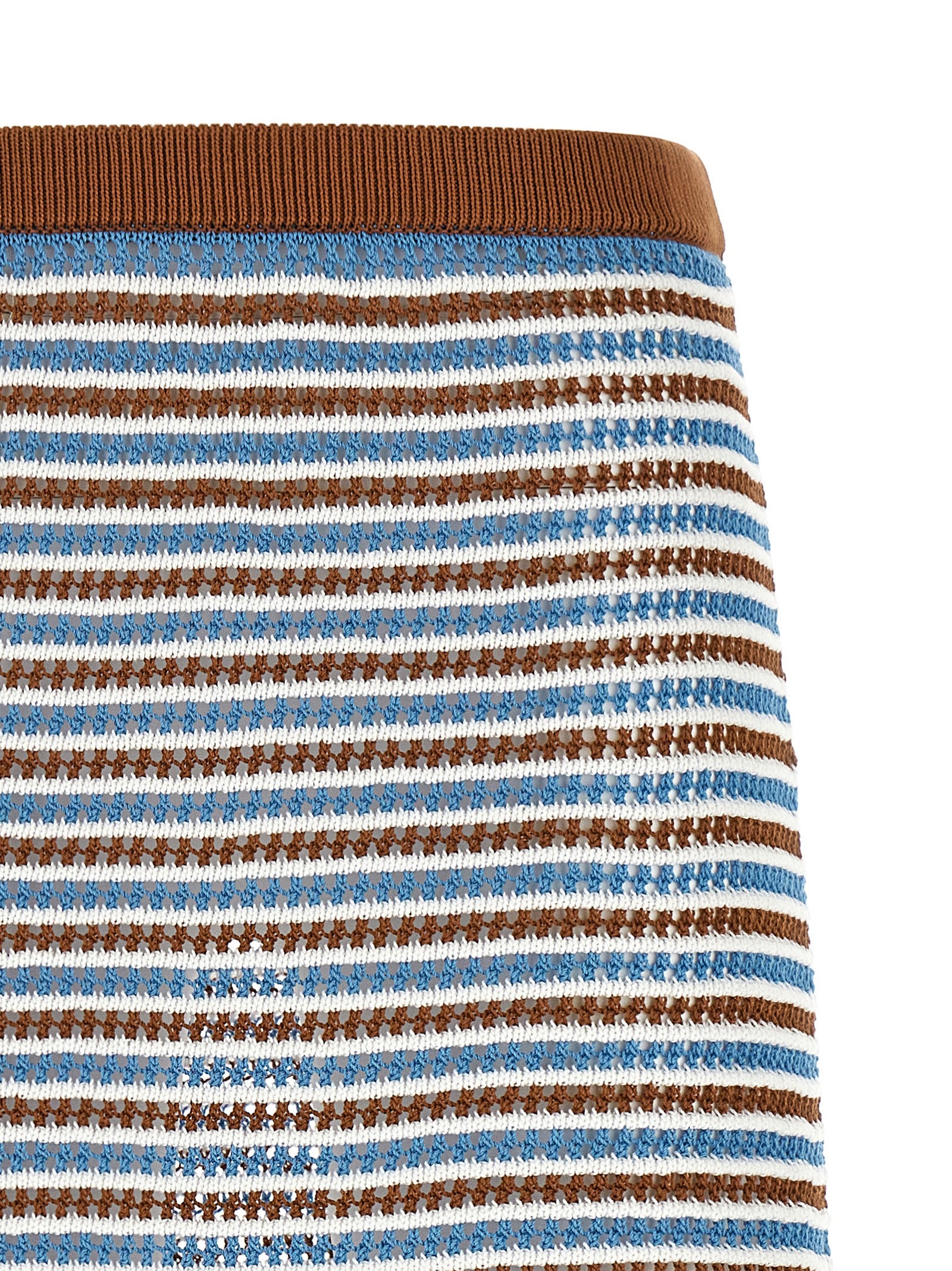 Striped crochet skirt Multicolor Cotton