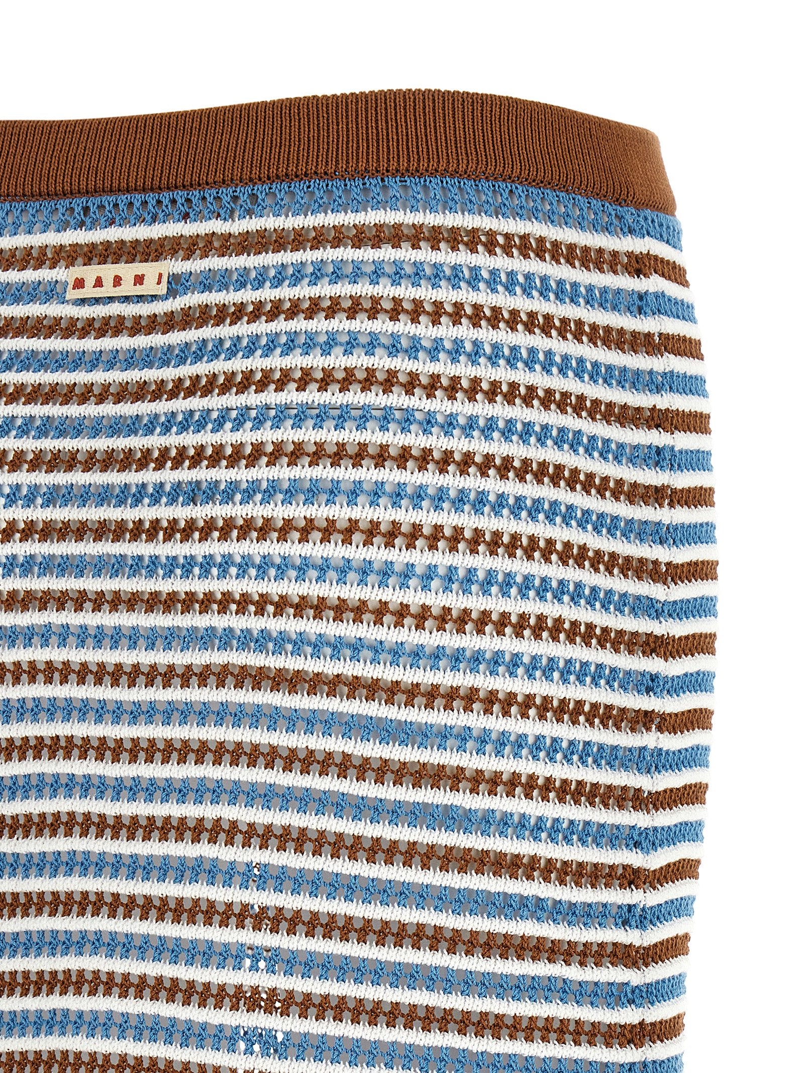 Striped crochet skirt Multicolor Cotton