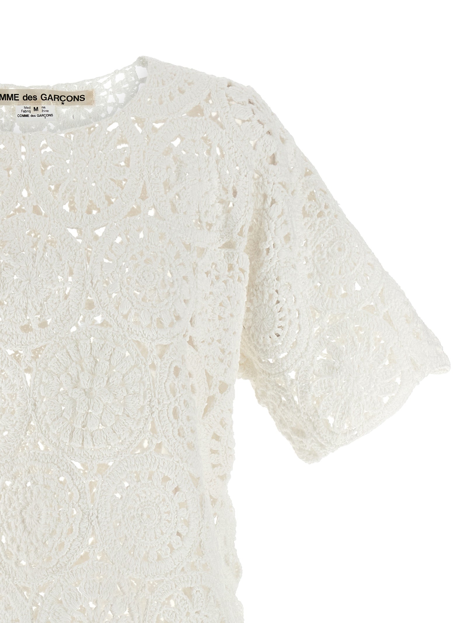 Macramé T-Shirt Beige Cotton