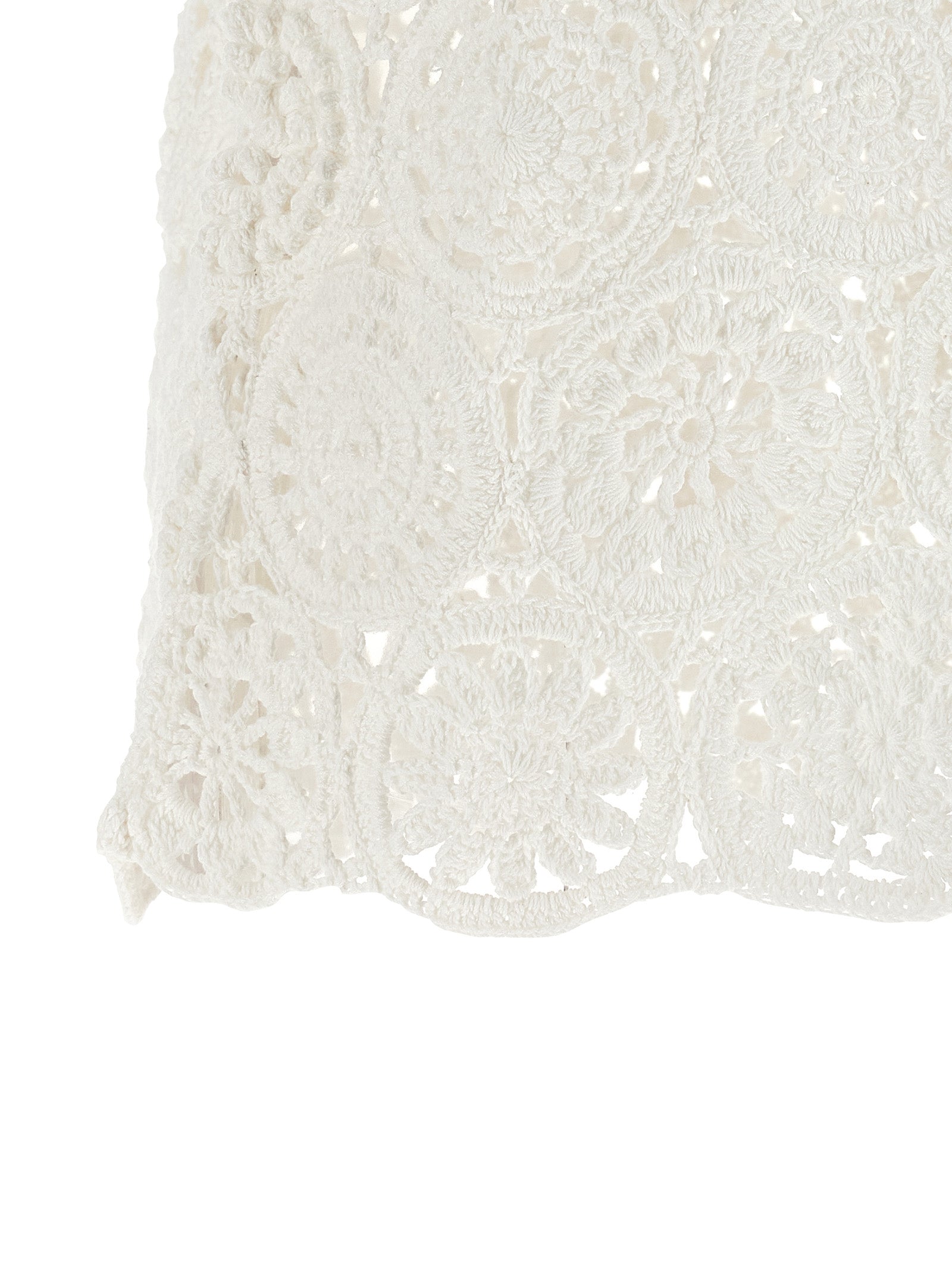Macramé T-Shirt Beige Cotton