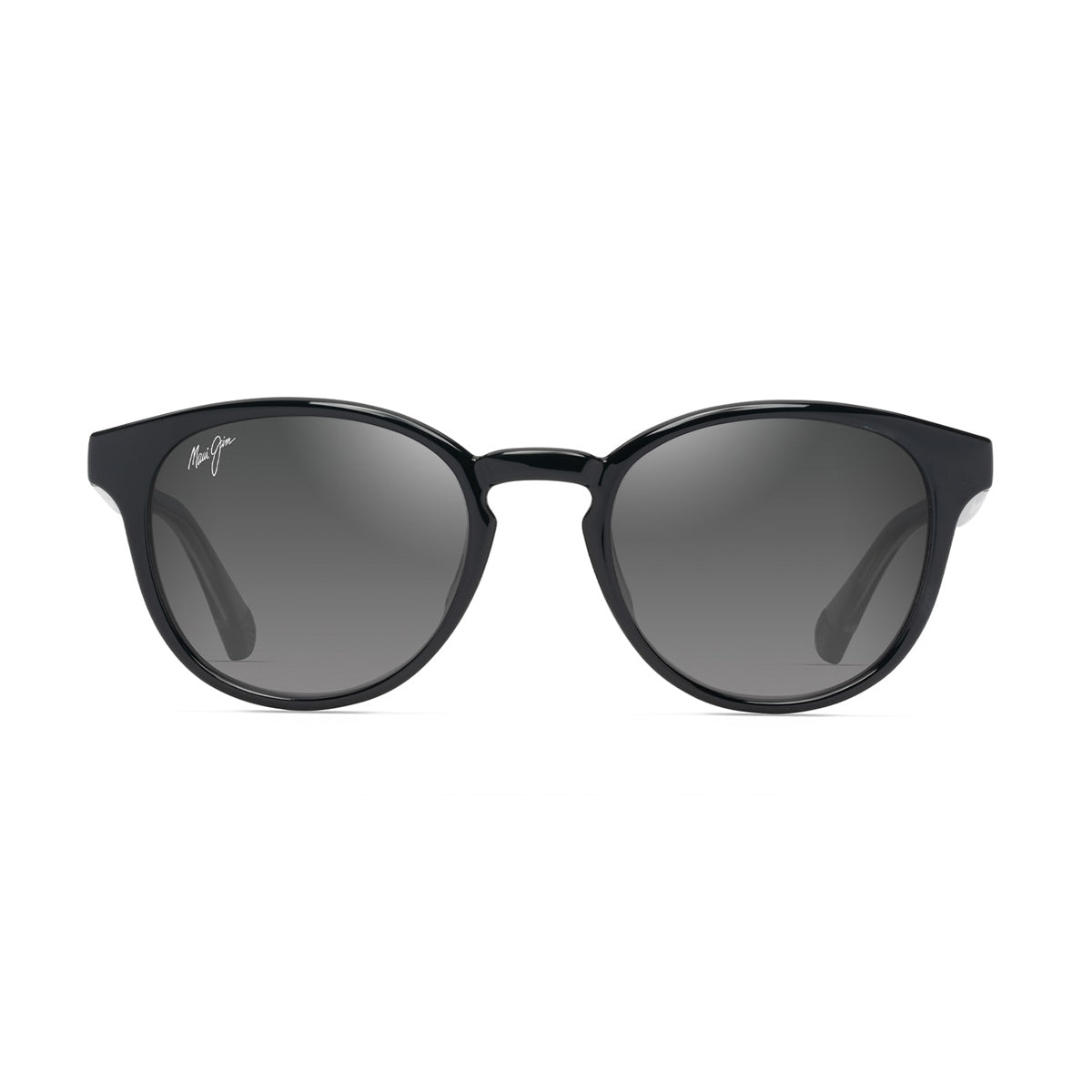 Maui Jim HIEHIE grey shiny blk w t Nero Acetate Occhiali Sole