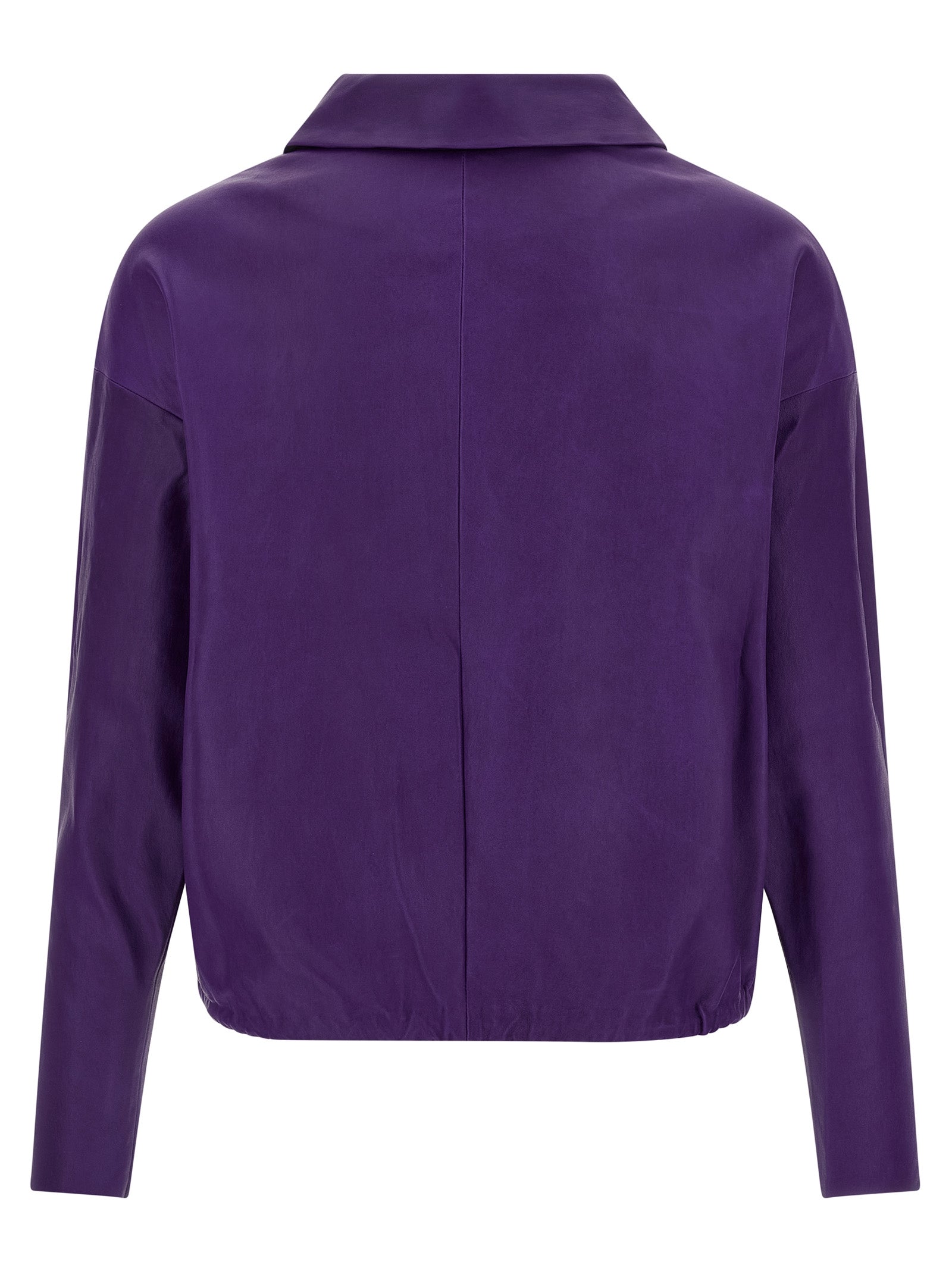 Graziela blouse Purple Lamb Leather (ovis Aries) Shirt