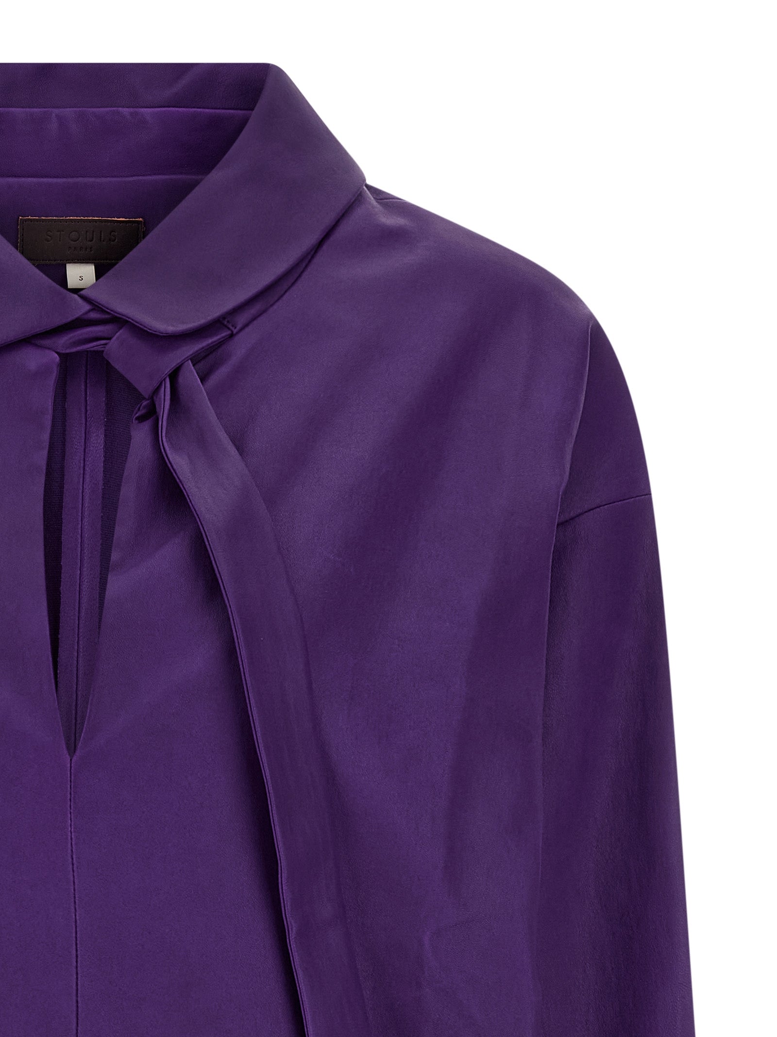 Graziela blouse Purple Lamb Leather (ovis Aries) Shirt