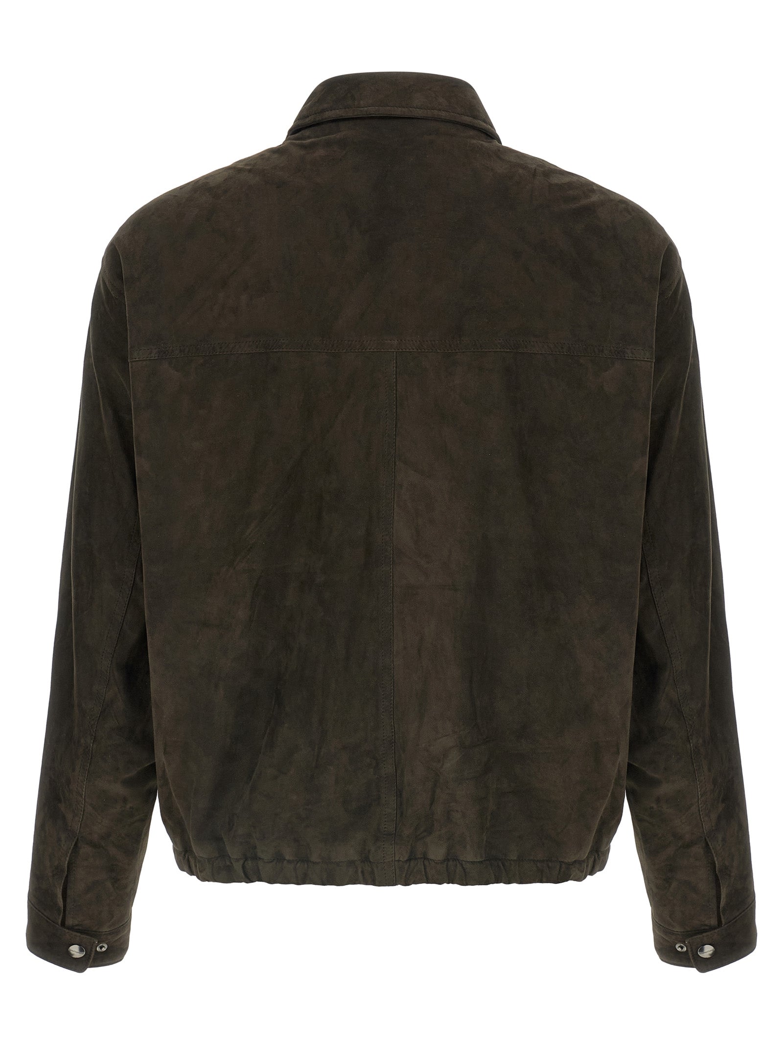 Suede jacket Brown Leather Down Jacket, Parka, Casual