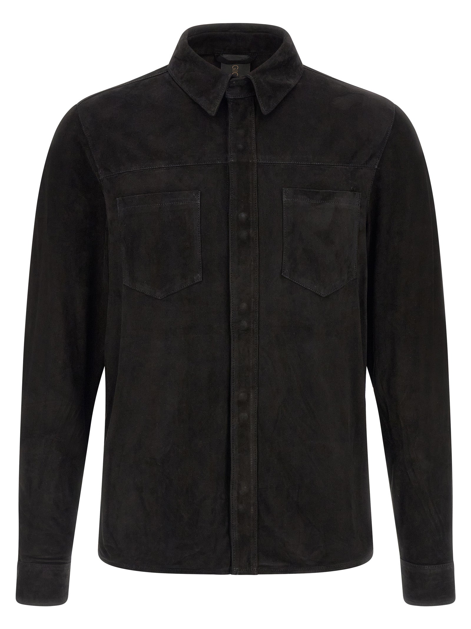 Suede shirt Gloves Black Leather Shirt, Blouse