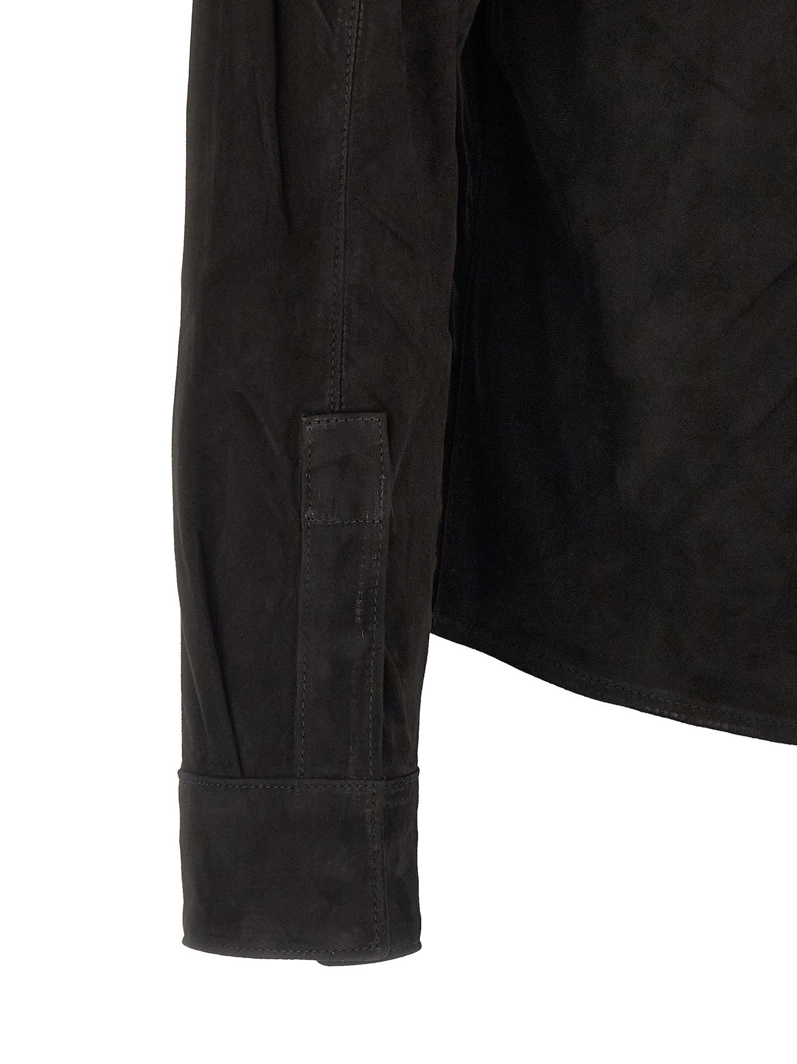 Suede shirt Gloves Black Leather Shirt, Blouse