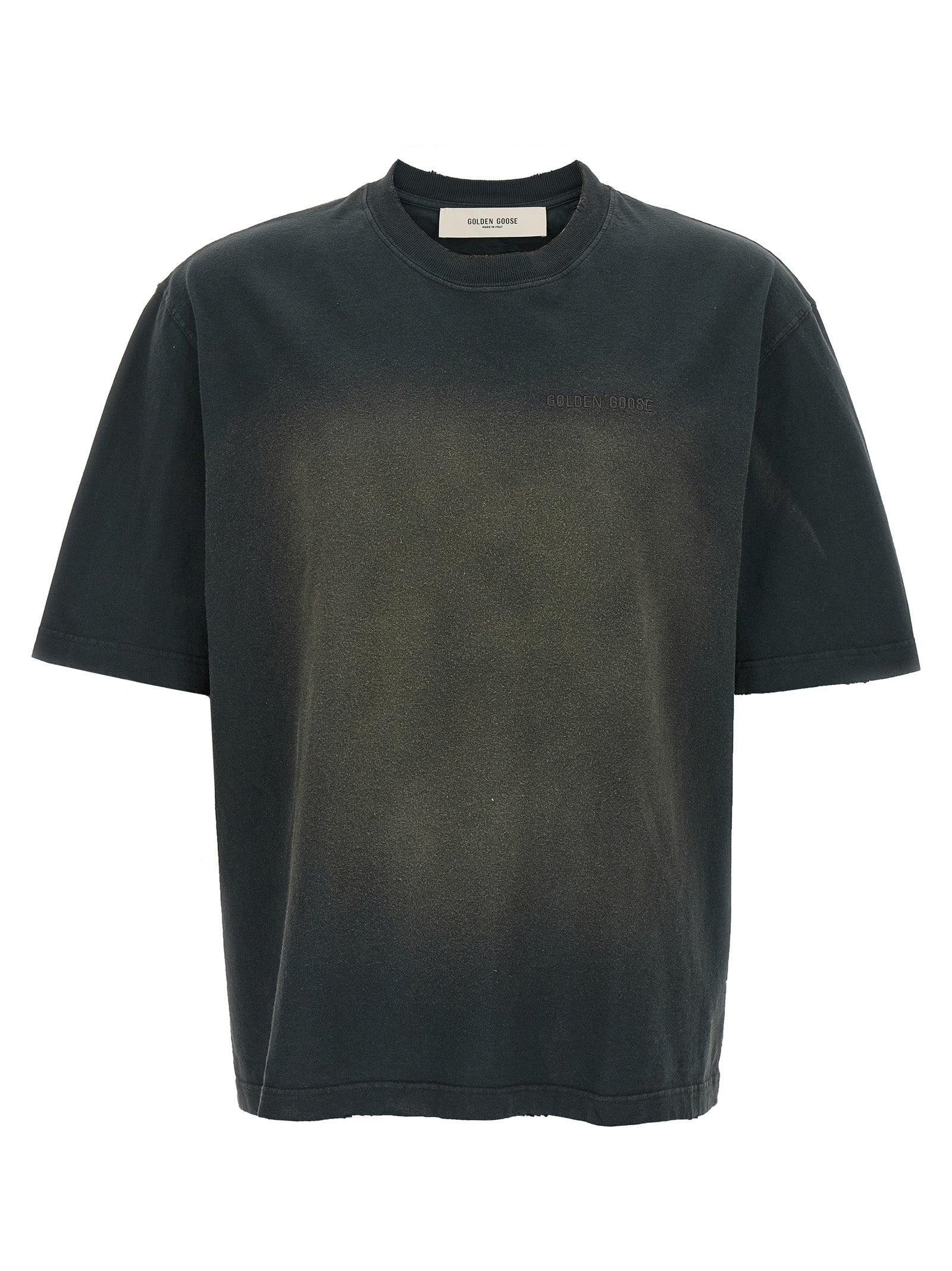 Used dyed cotton t-shirt Black