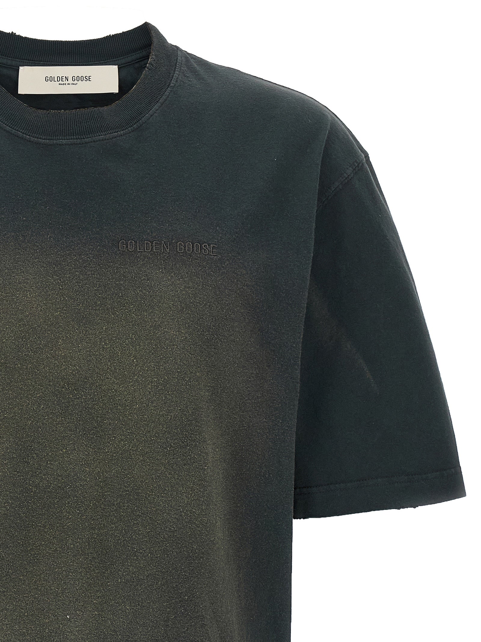 Used dyed cotton t-shirt Black
