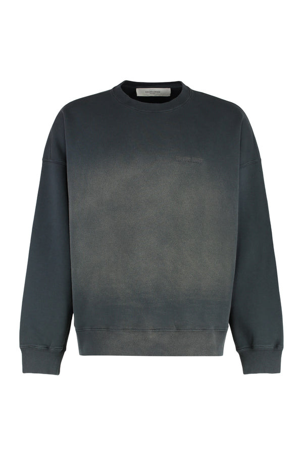 Vintage Cotton Crew-Neck Sweatshirt Black Sweatshirts