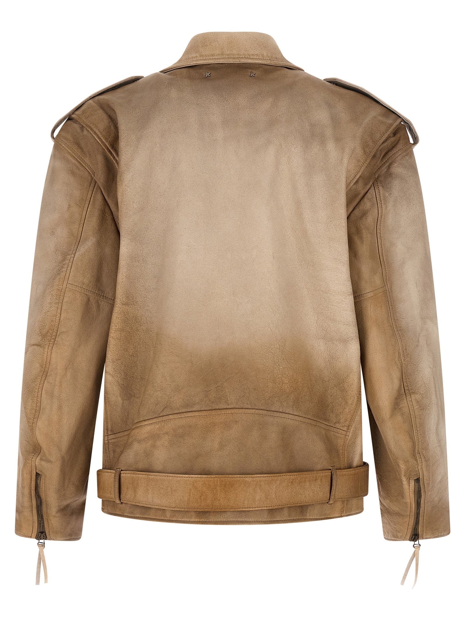 Phoebe jacket Beige Buffalo Leather Down Jacket, Parka, Casual