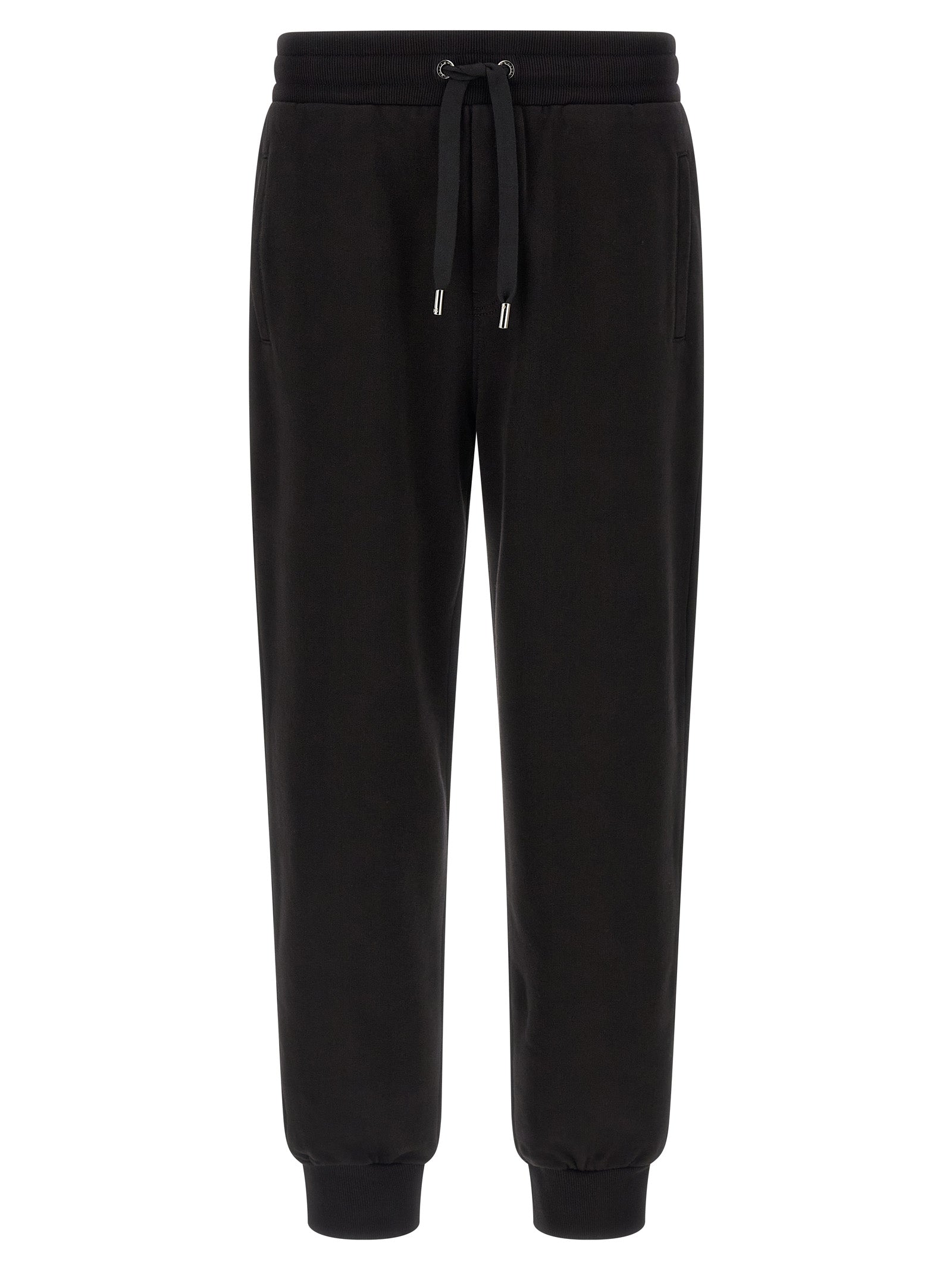 Dg Patch Joggers Black Cotton Pant