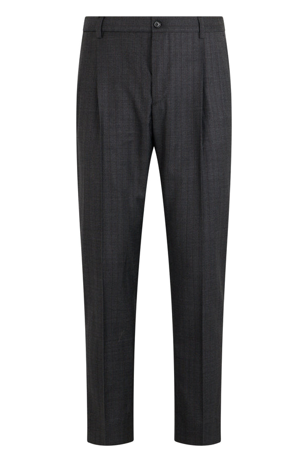 Straight-Cut Trousers Virgin Wool Blue