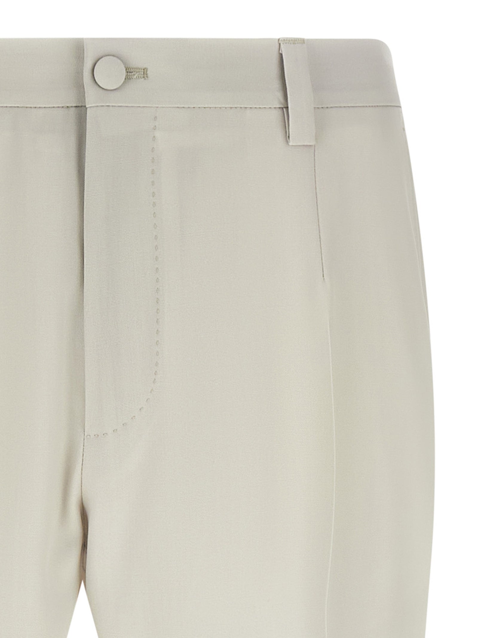 Poplin wool pants Beige Virgin