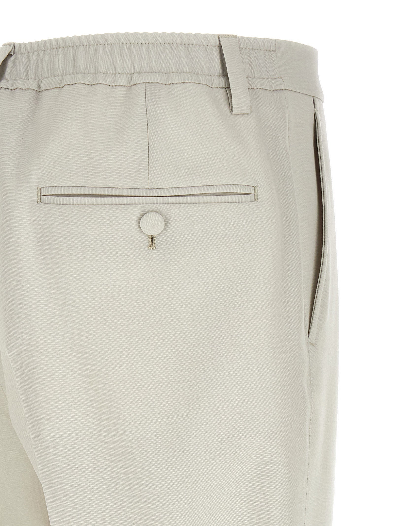 Poplin wool pants Beige Virgin