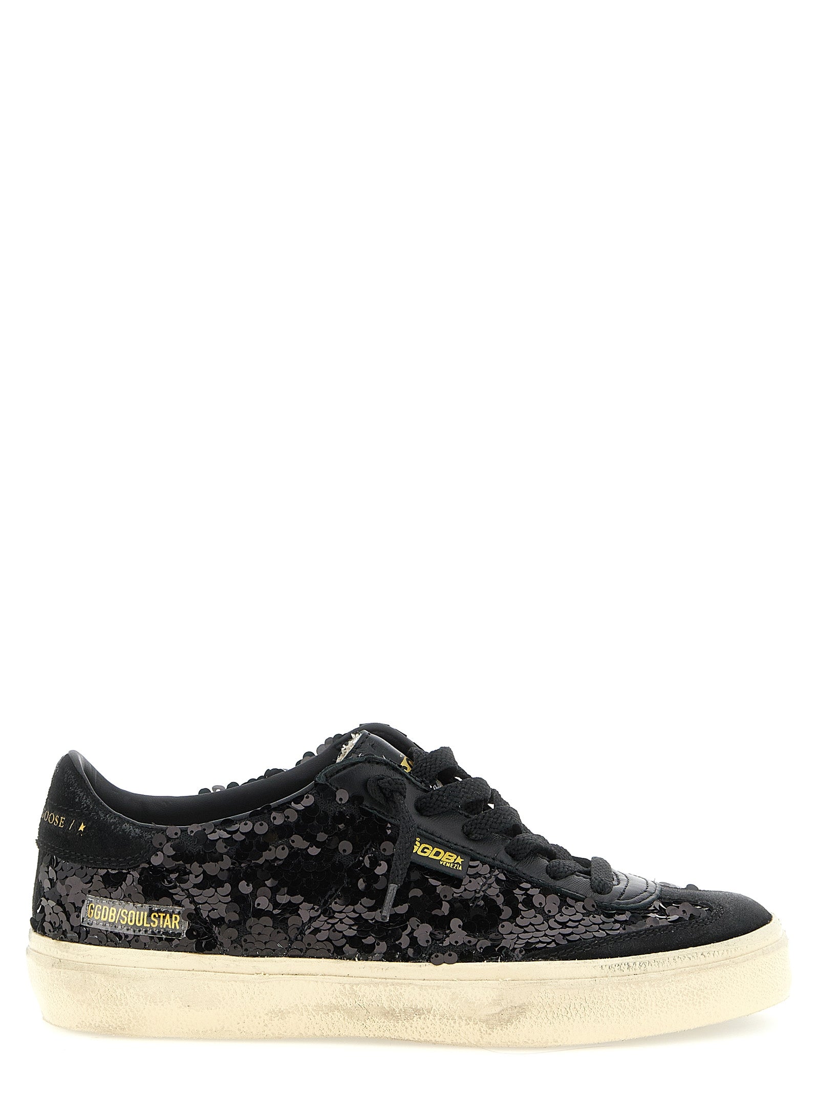 Soul Star Sneakers Black Leather Pet Polyester