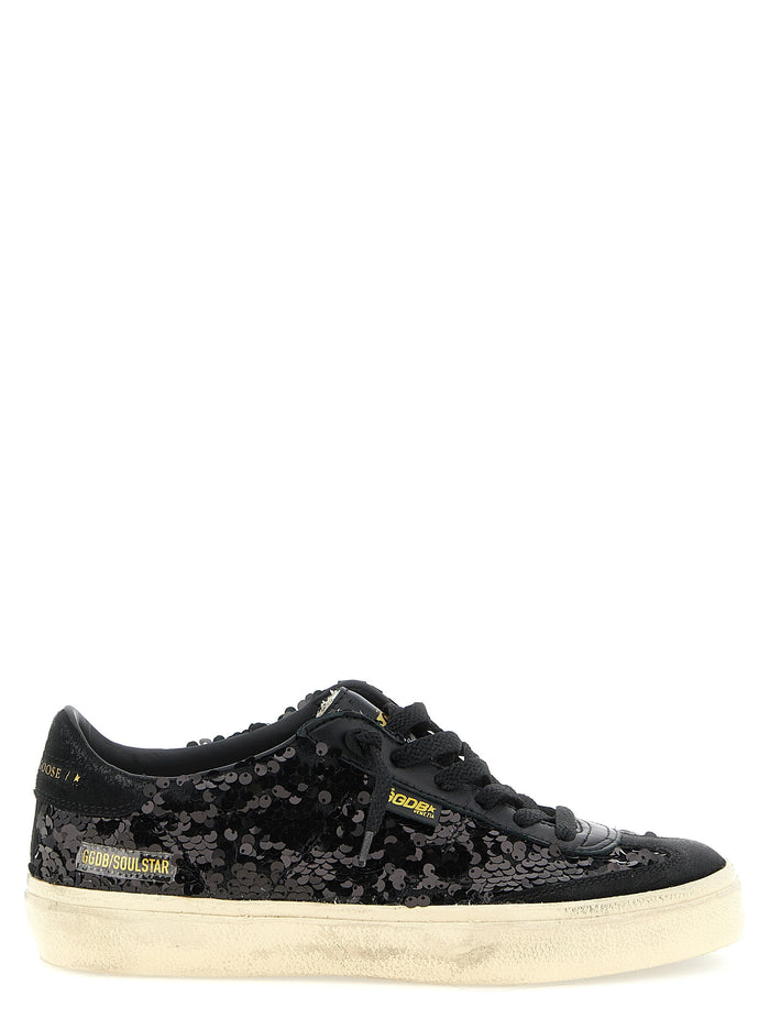 Soul Star Sneakers Black Leather Pet Polyester