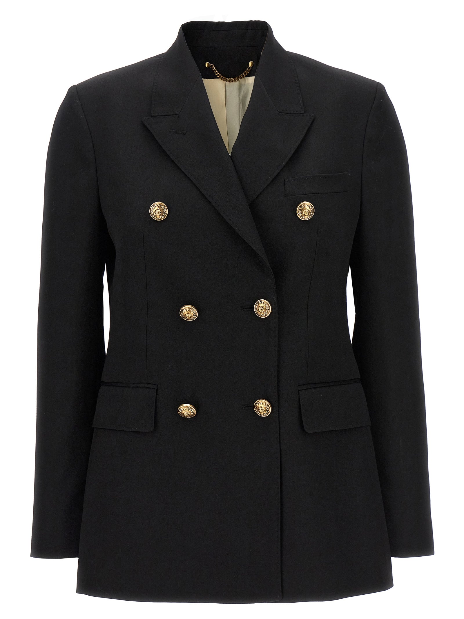 Diva blazer Black Virgin Wool Blazer, Suits