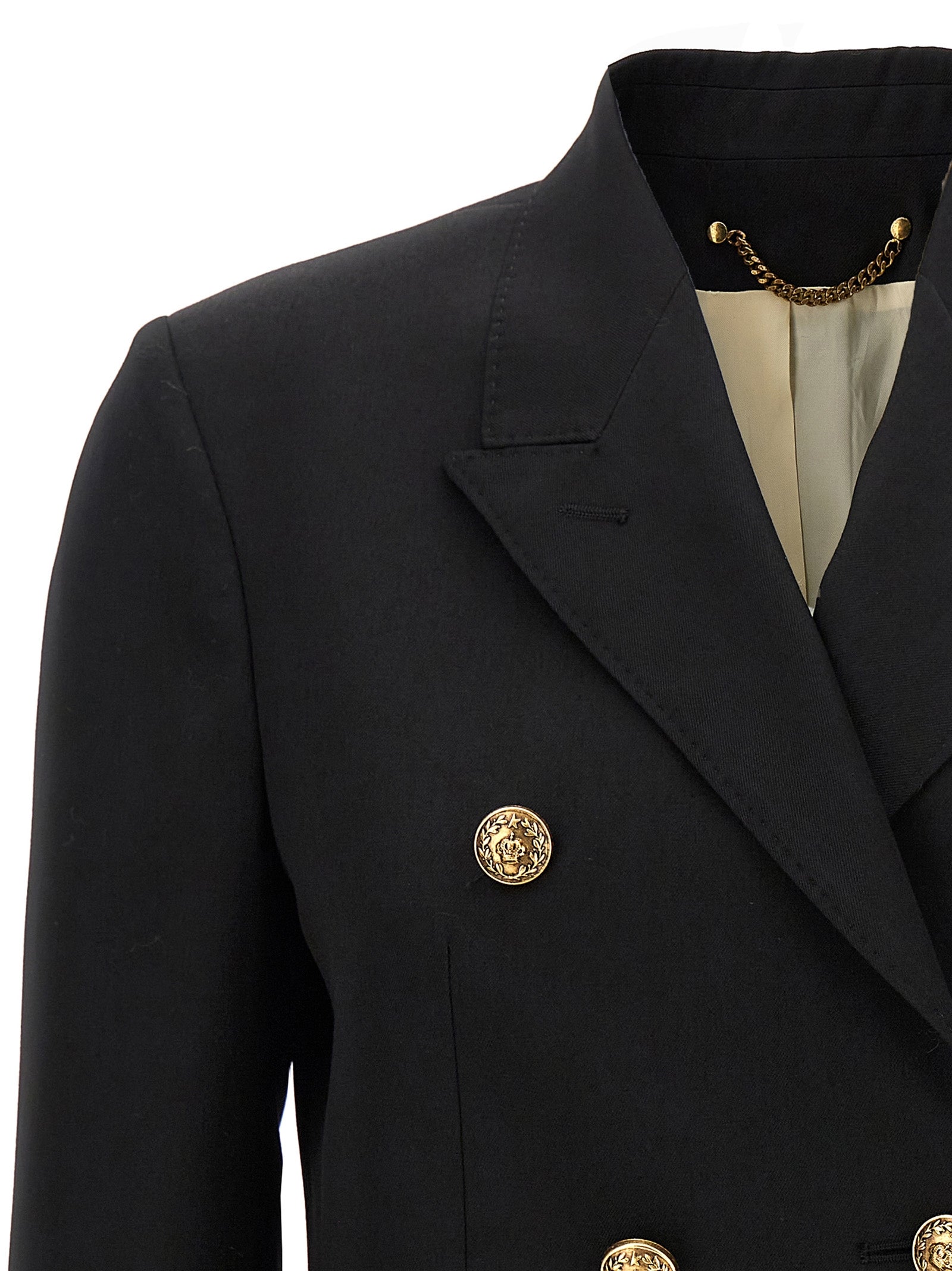 Diva blazer Black Virgin Wool Blazer, Suits