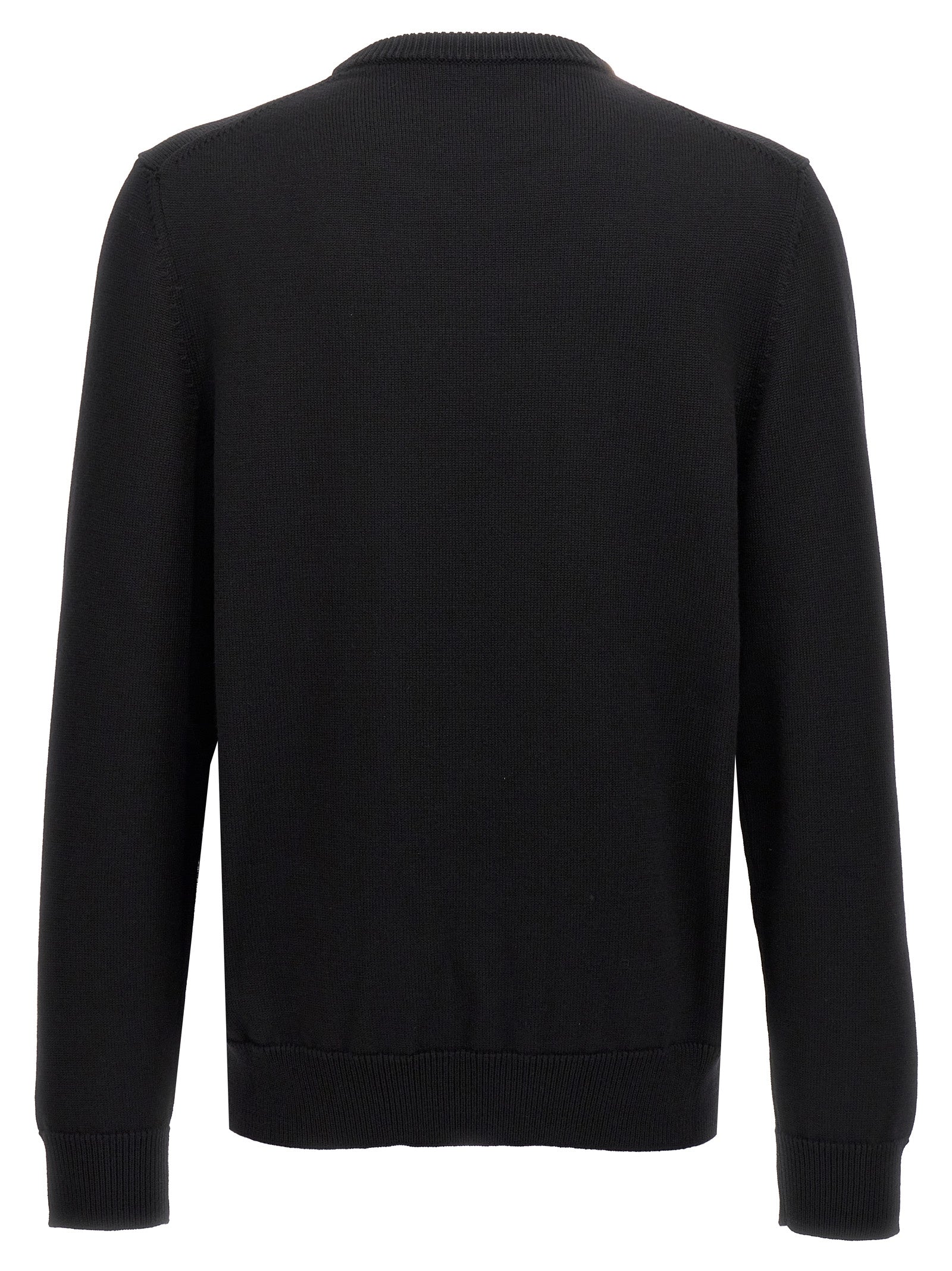 DG intarsia sweater Black Virgin Wool Sweater, Cardigans