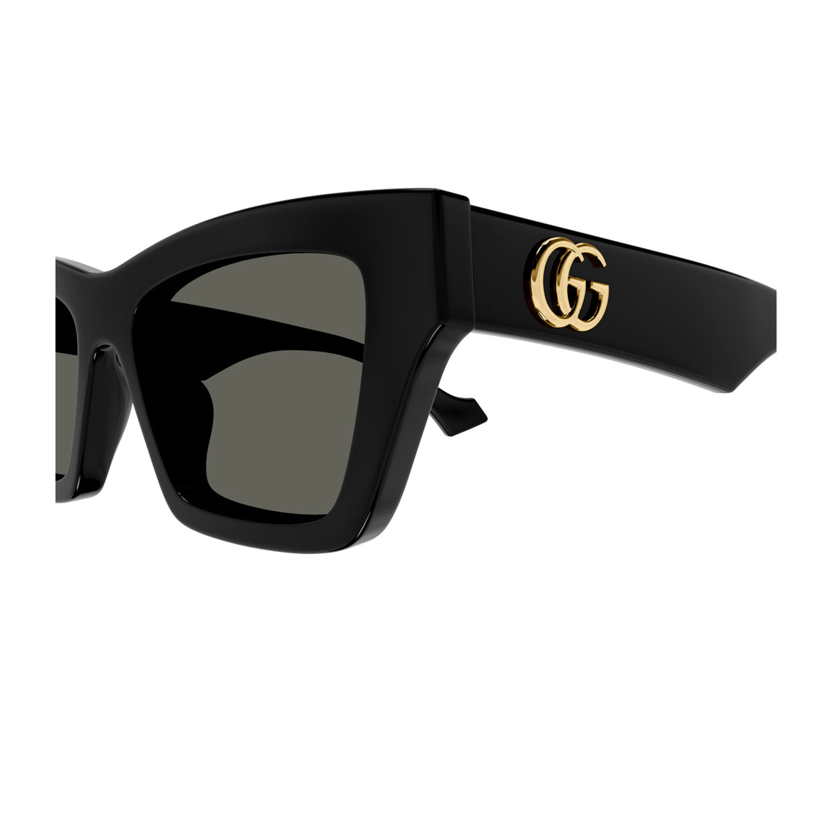 Gucci GG1753S Linea Emblem 001 Black Grey Nero Recycled Acetate Occhiali Da Sole