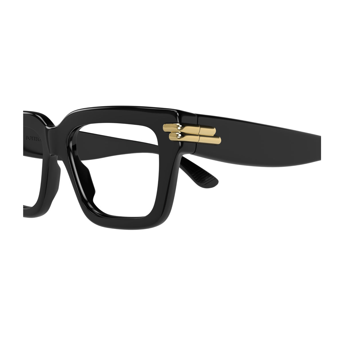 Bottega Veneta BV1324O Linea Mitre 001 Black Trasparent Nero Recycled Acetate Occhiali Da Vista