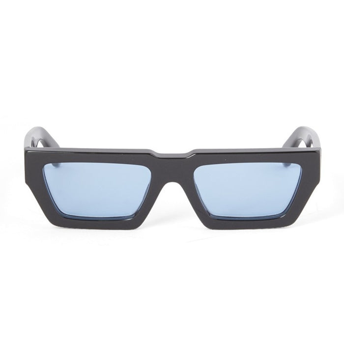 Off-White OERI129 MANCHESTER SUNGLASSES 1040 Black Light Blu Nero Acetate Occhiali Da Sole