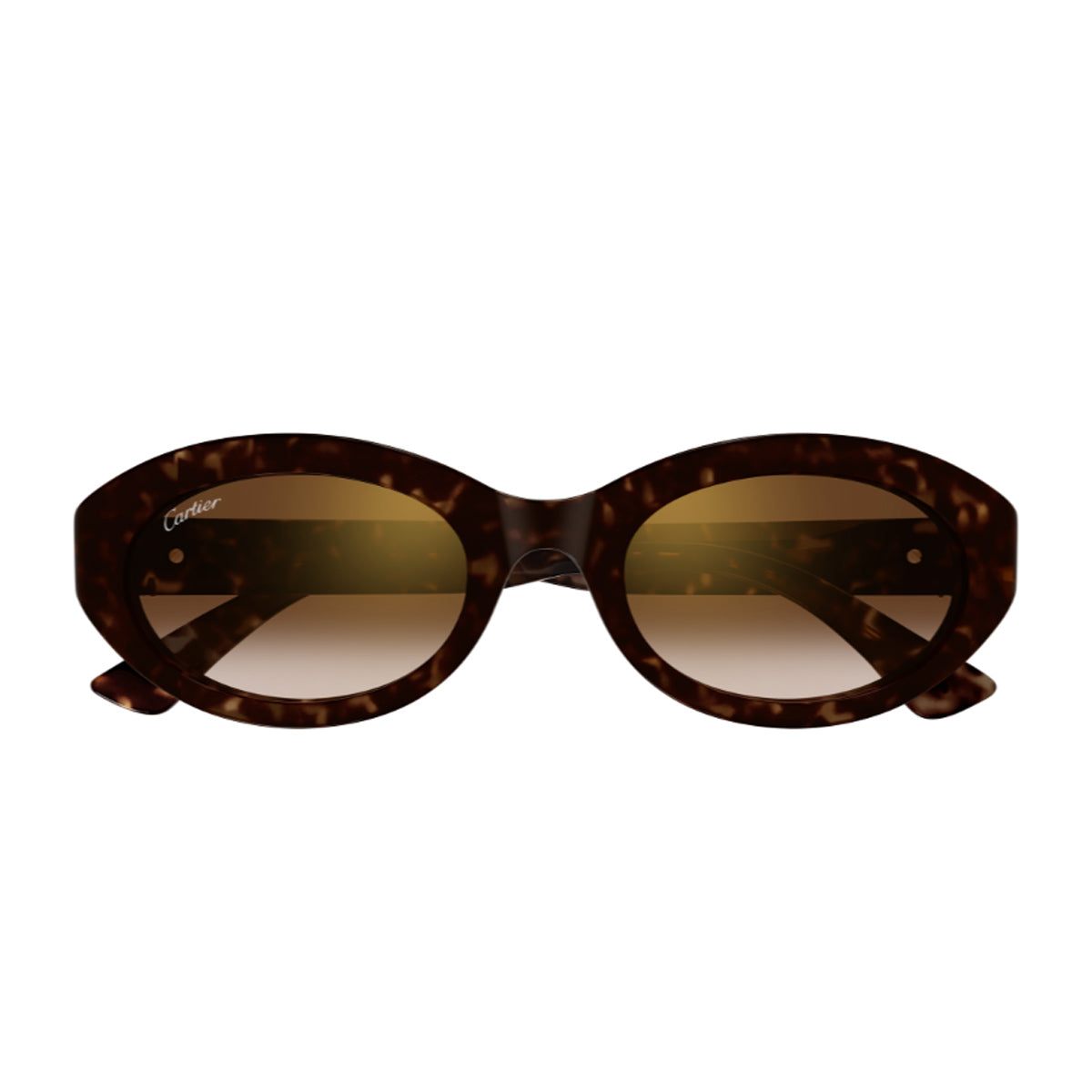 Cartier CT0588S Double C de 002 Havana Brown Recycled Acetate Occhiali Da Sole