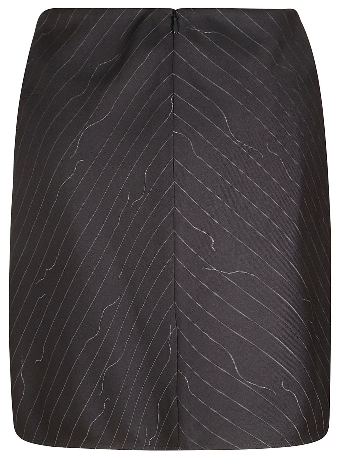 OWCU009S24FAB0020700 Nero Polyester Virgin Wool Gonna