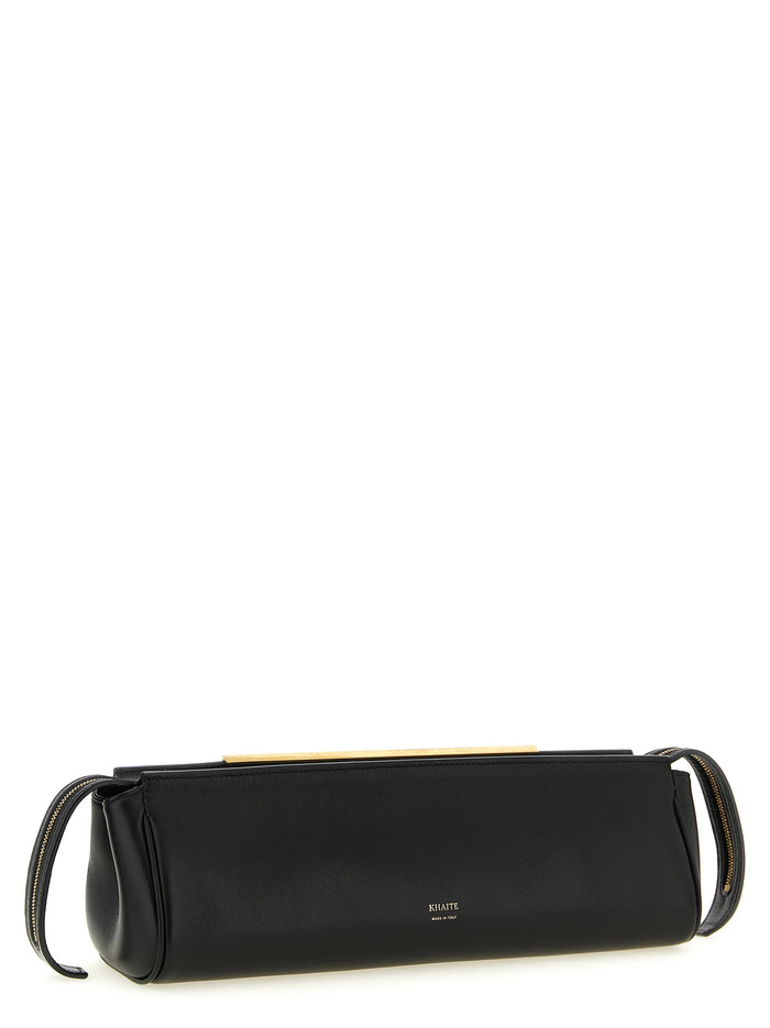 Donna Evening clutch Black Lamb Leather (ovis Aries)