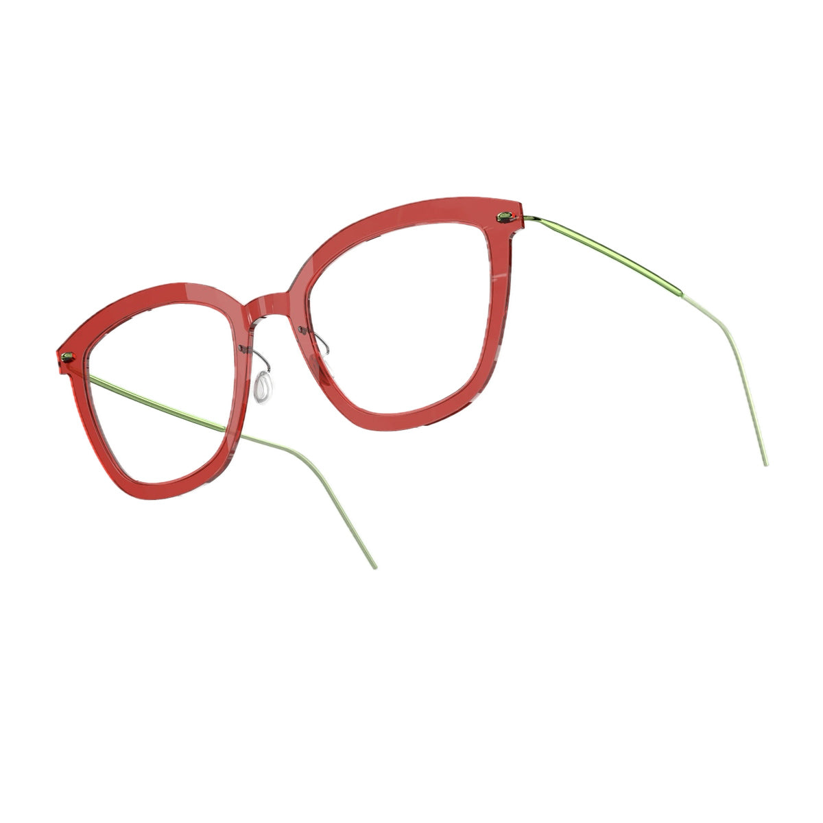 N.O.W. 6641 C12-P95-804 Rosso-Verde Titanium Occhiali Da Vista