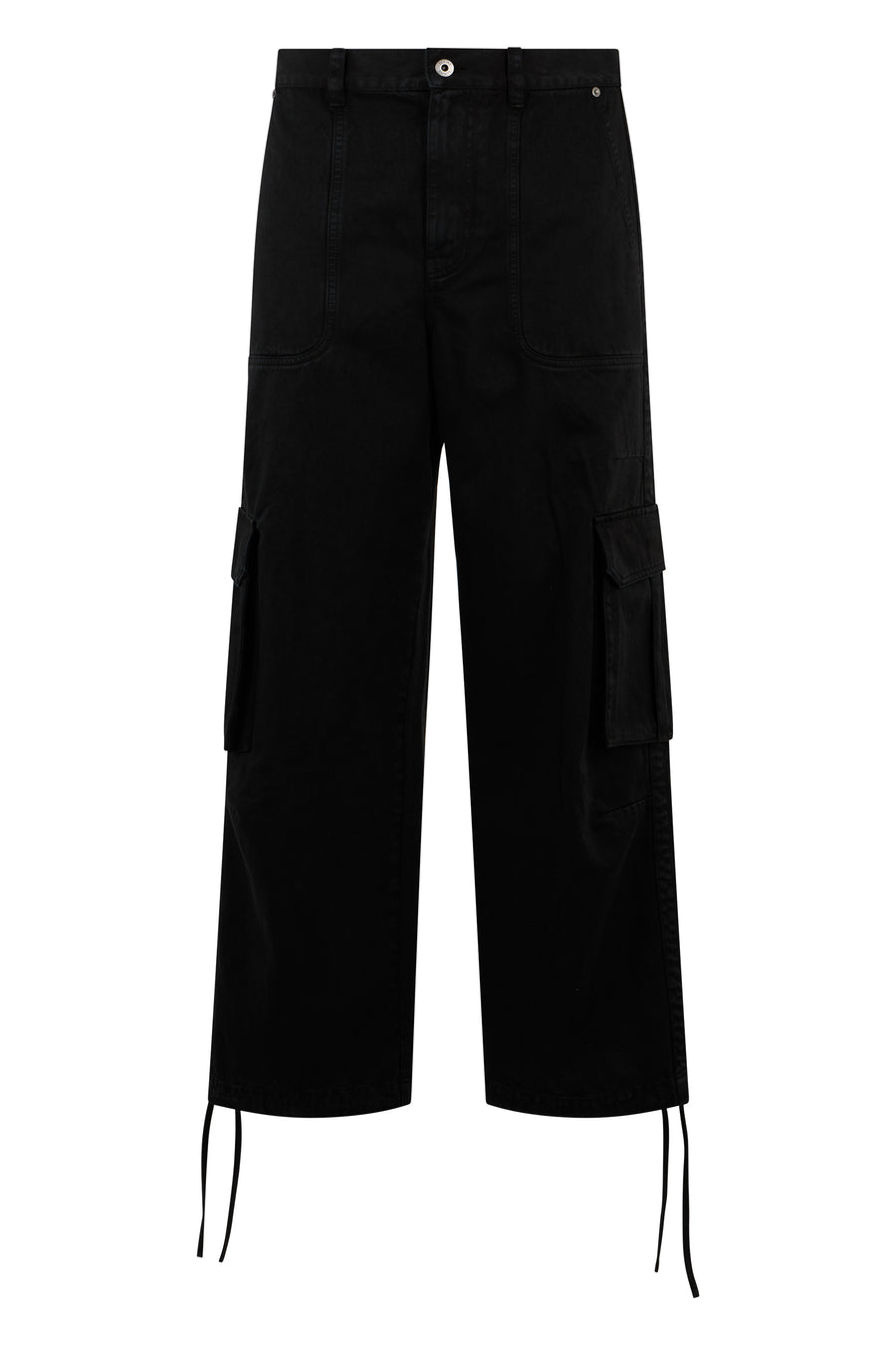 Trousers Cargo Cotton Black