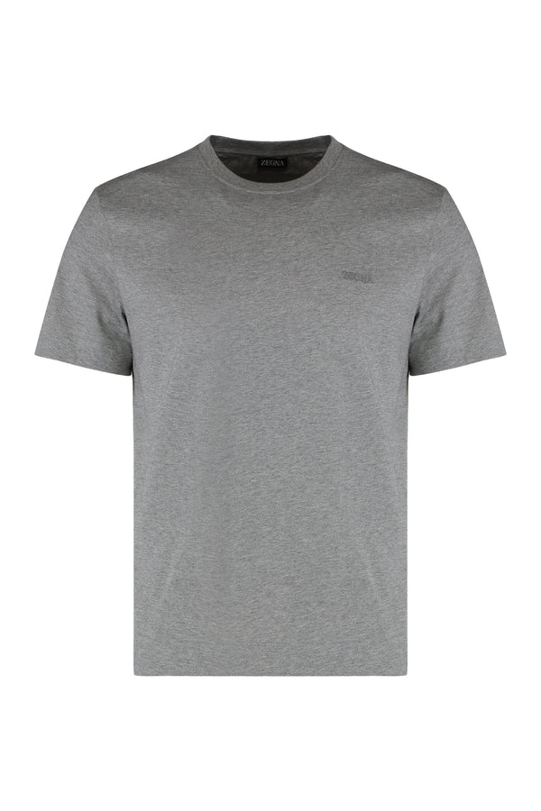 Round Neck Cotton T-Shirt Grey T-shirts