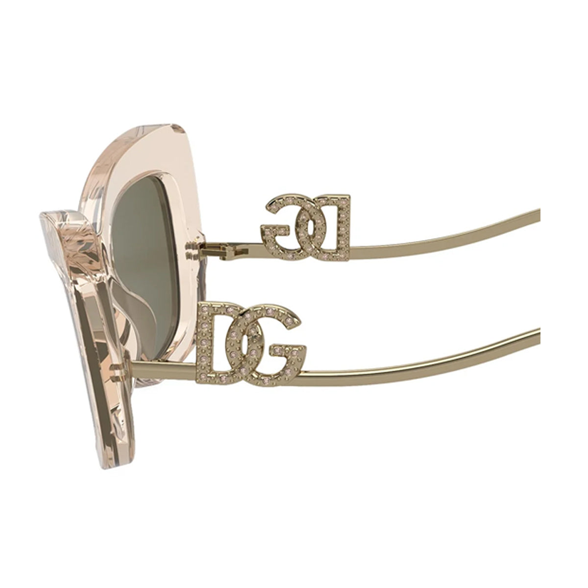 DG4467B Linea DG Crystal 31486X Trasparent Pink Rosa Acetate/metal Occhiali Sole