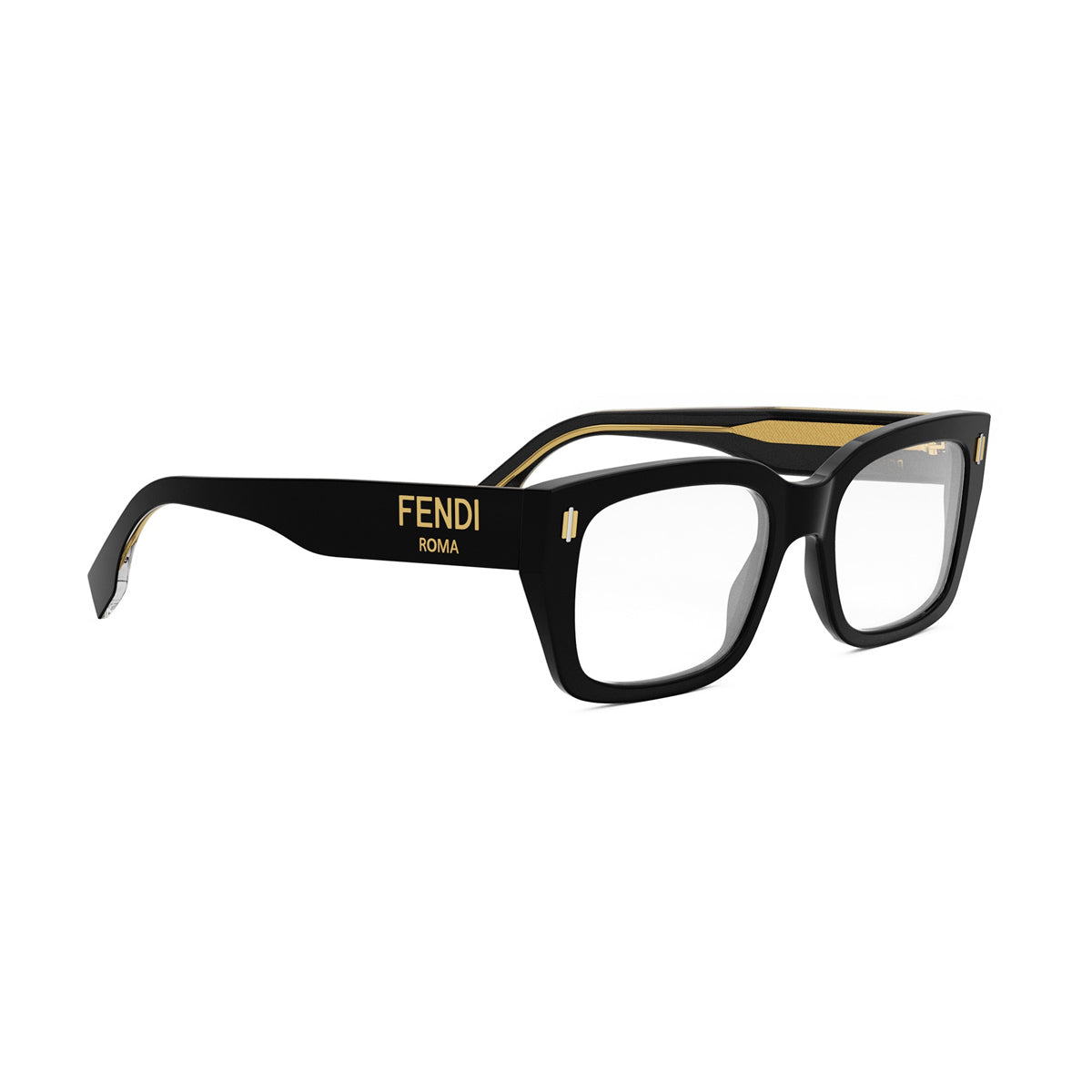 FE50094I Fendi Roma 001 Nero Acetate Occhiali Da Vista