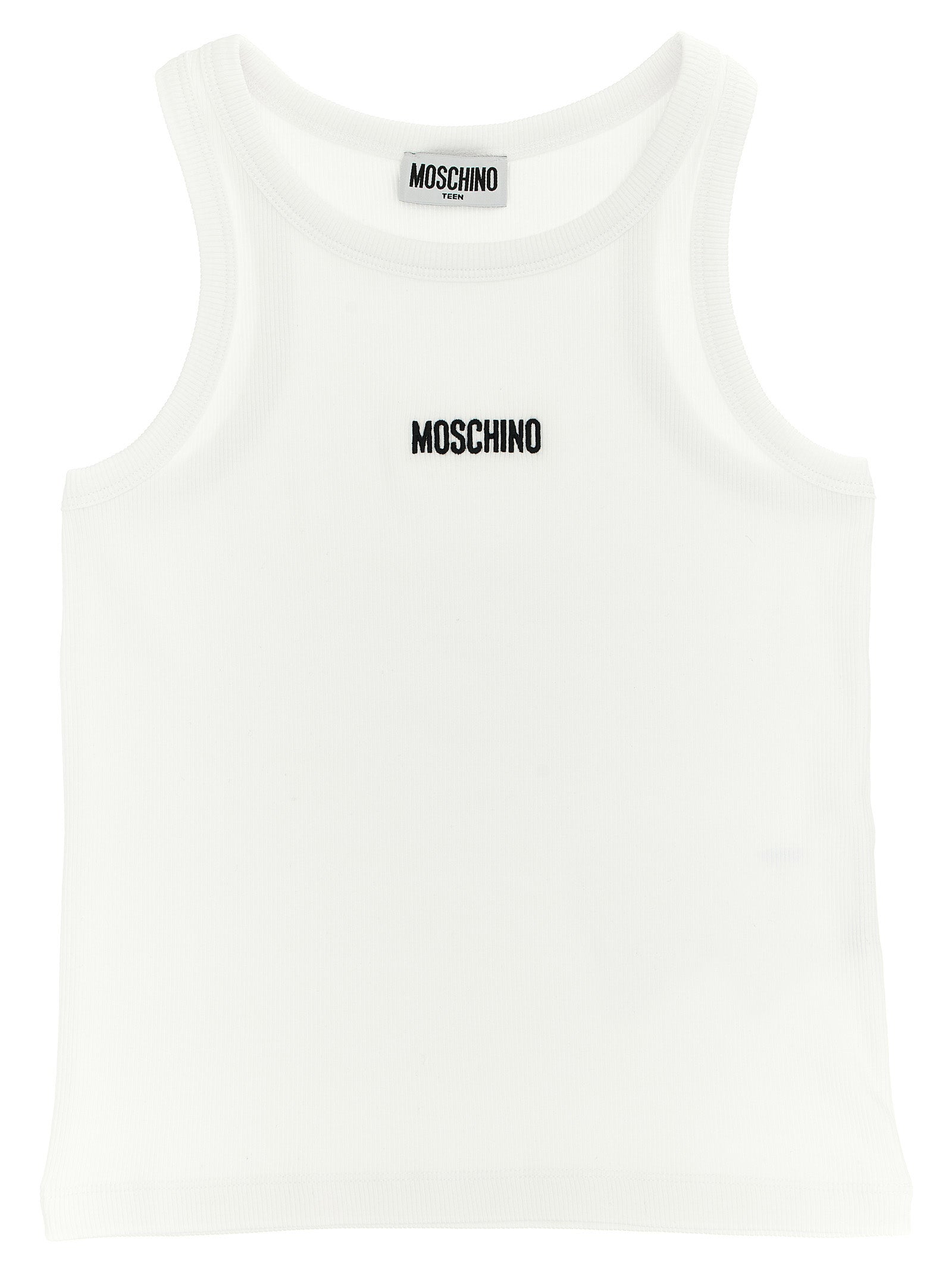 Tank top Lettering Logo White Cotton Lyly Elastane Tops