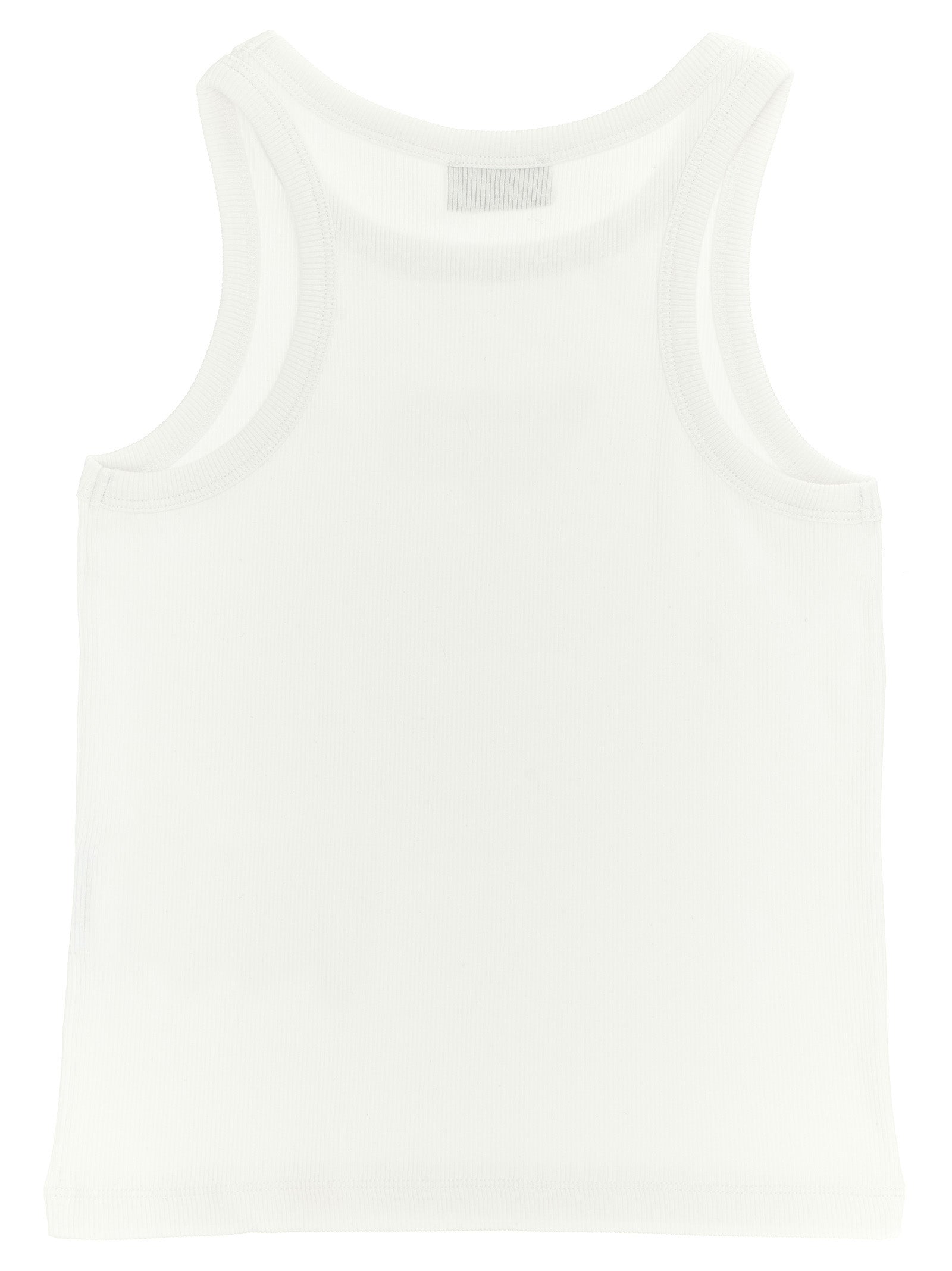 Tank top Lettering Logo White Cotton Lyly Elastane Tops
