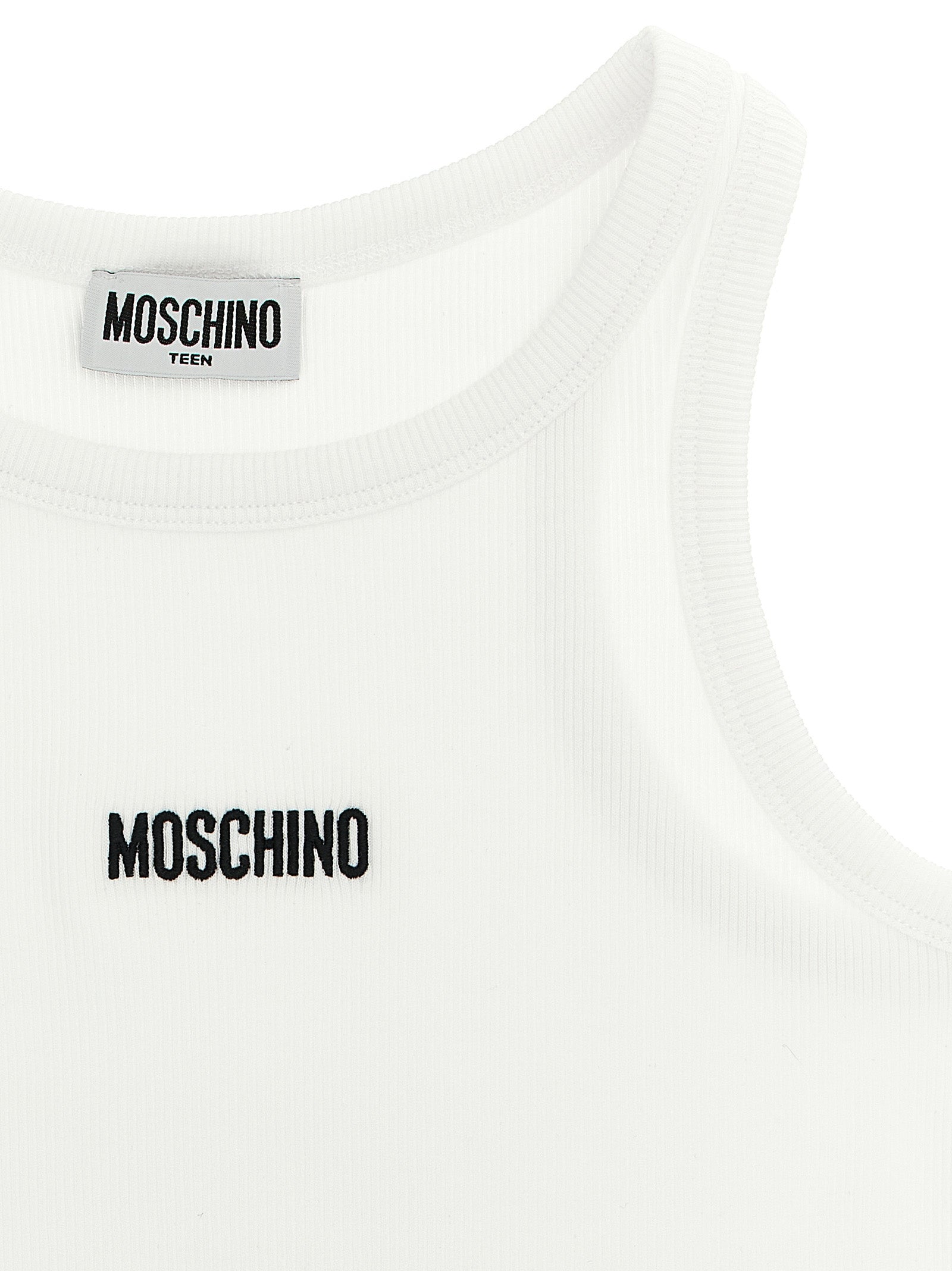 Tank top Lettering Logo White Cotton Lyly Elastane Tops