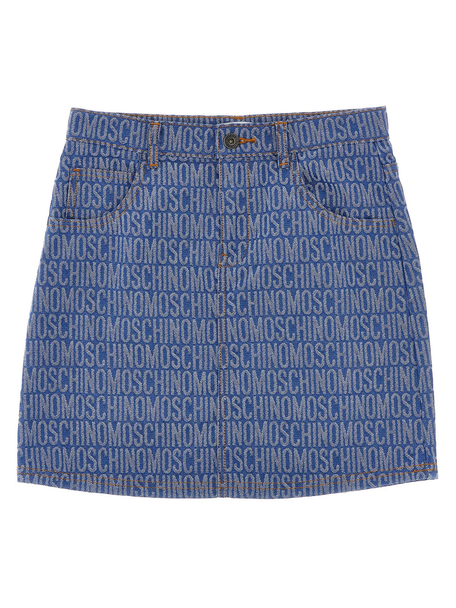 Logo denim skirt Blue Cotton