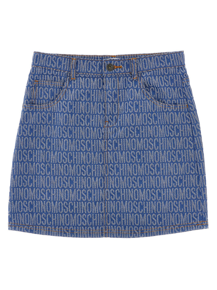 Logo denim skirt Blue Cotton