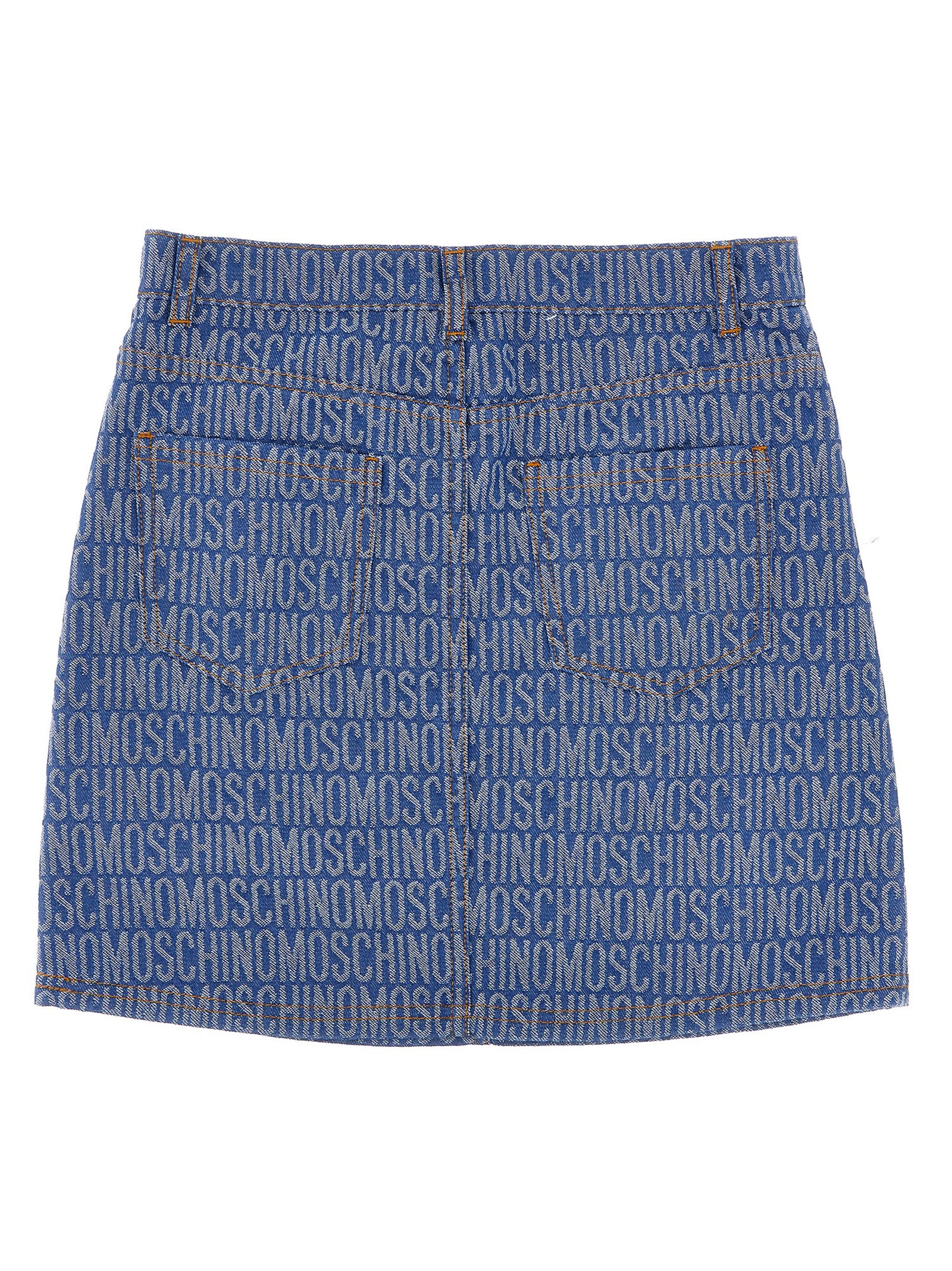 Logo denim skirt Blue Cotton